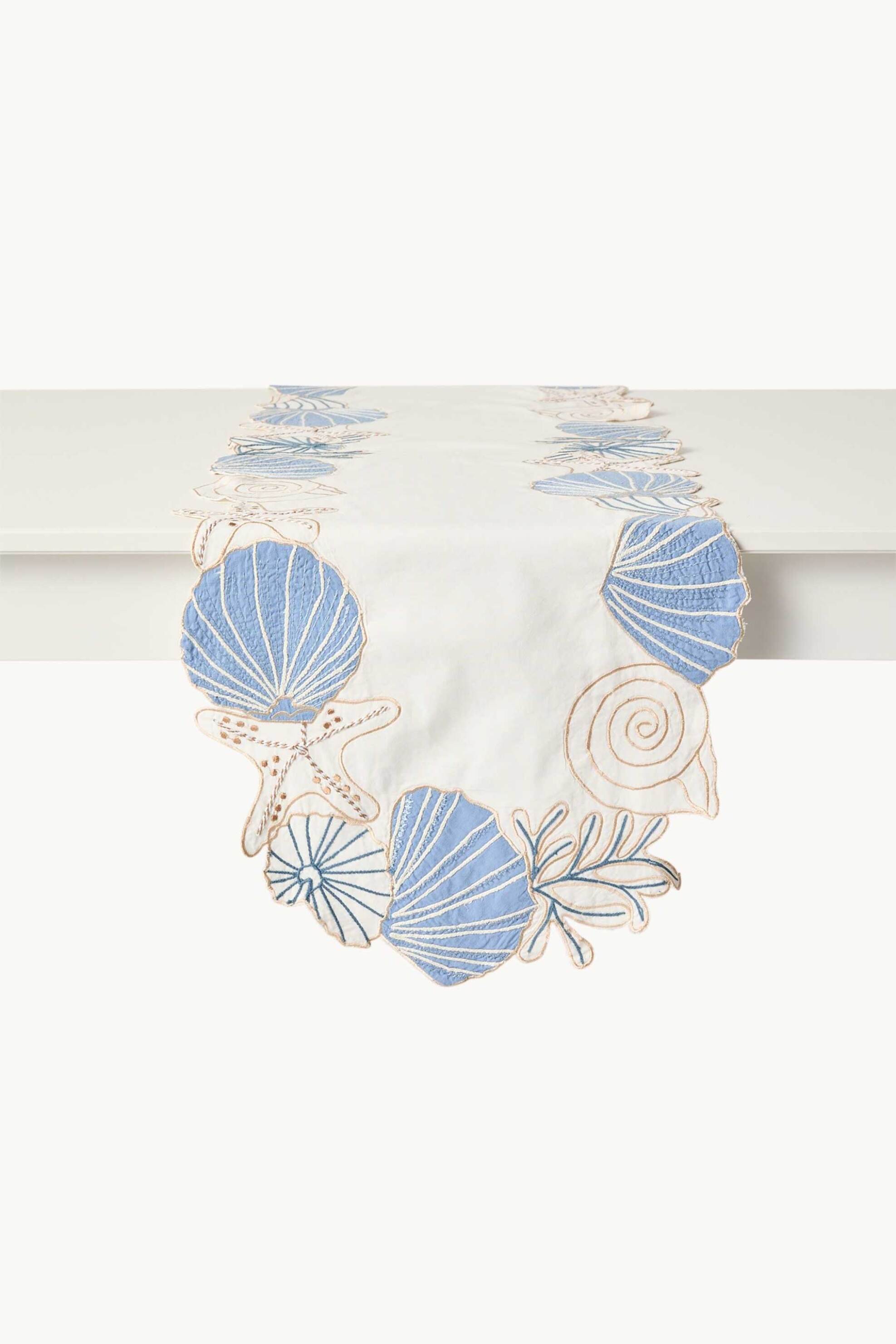 Coincasa βαμβακερό ράνερ με κέντημα 40 x 140 cm - 006813787 Εκρού