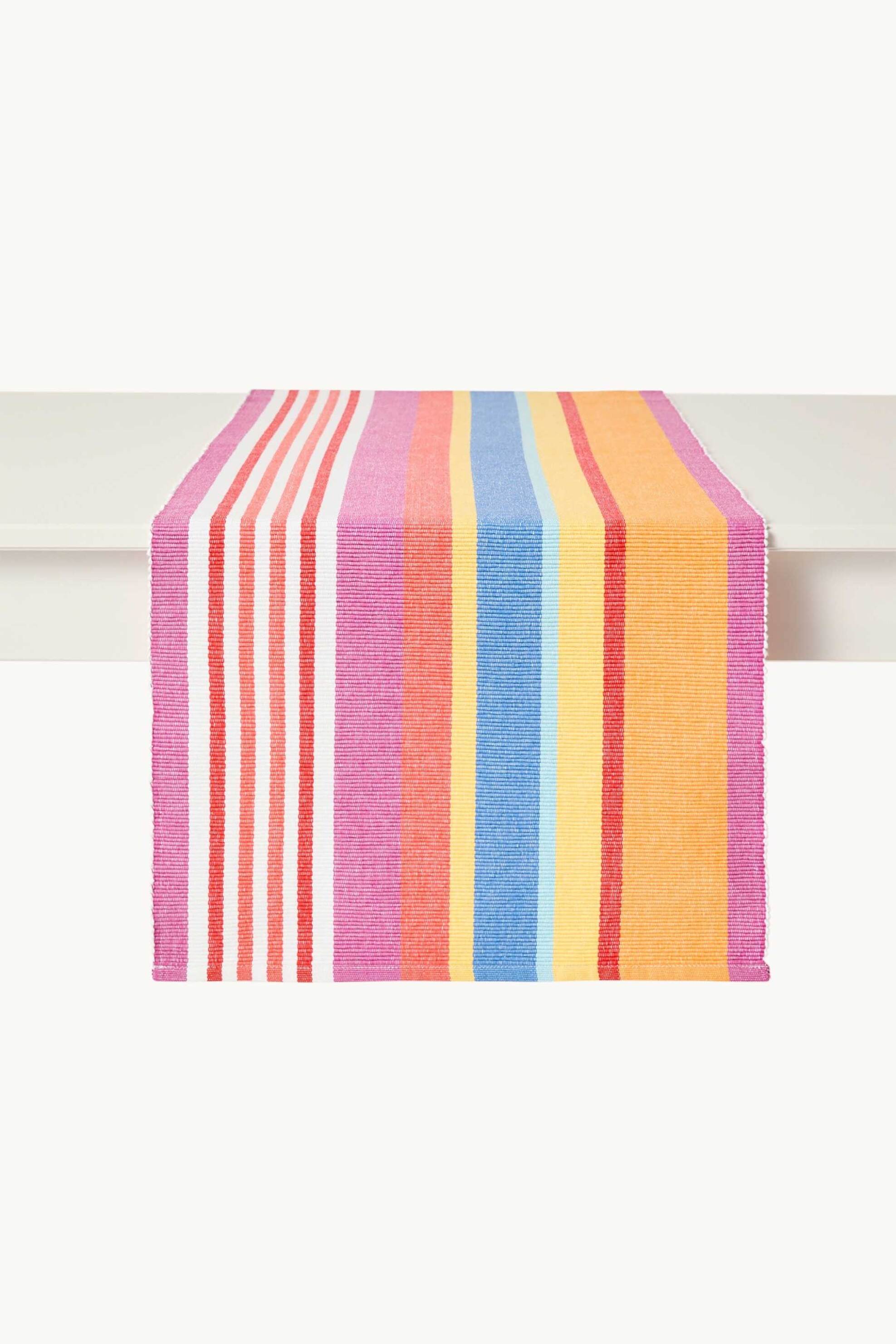 Coincasa βαμβακερό ράνερ με χρωματικές ρίγες 40 x 140 cm - 006816440 Πολύχρωμο