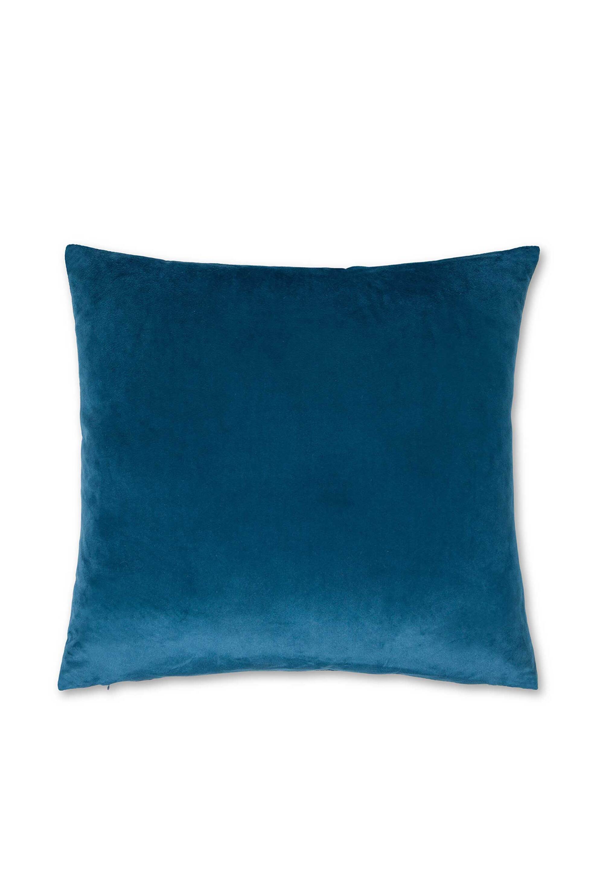 Coincasa διακοσμητικό μαξιλάρι μονόχρωμο με ανάγλυφο σχέδιο 45 x 45 cm - 007393755 Μπλε φωτογραφία