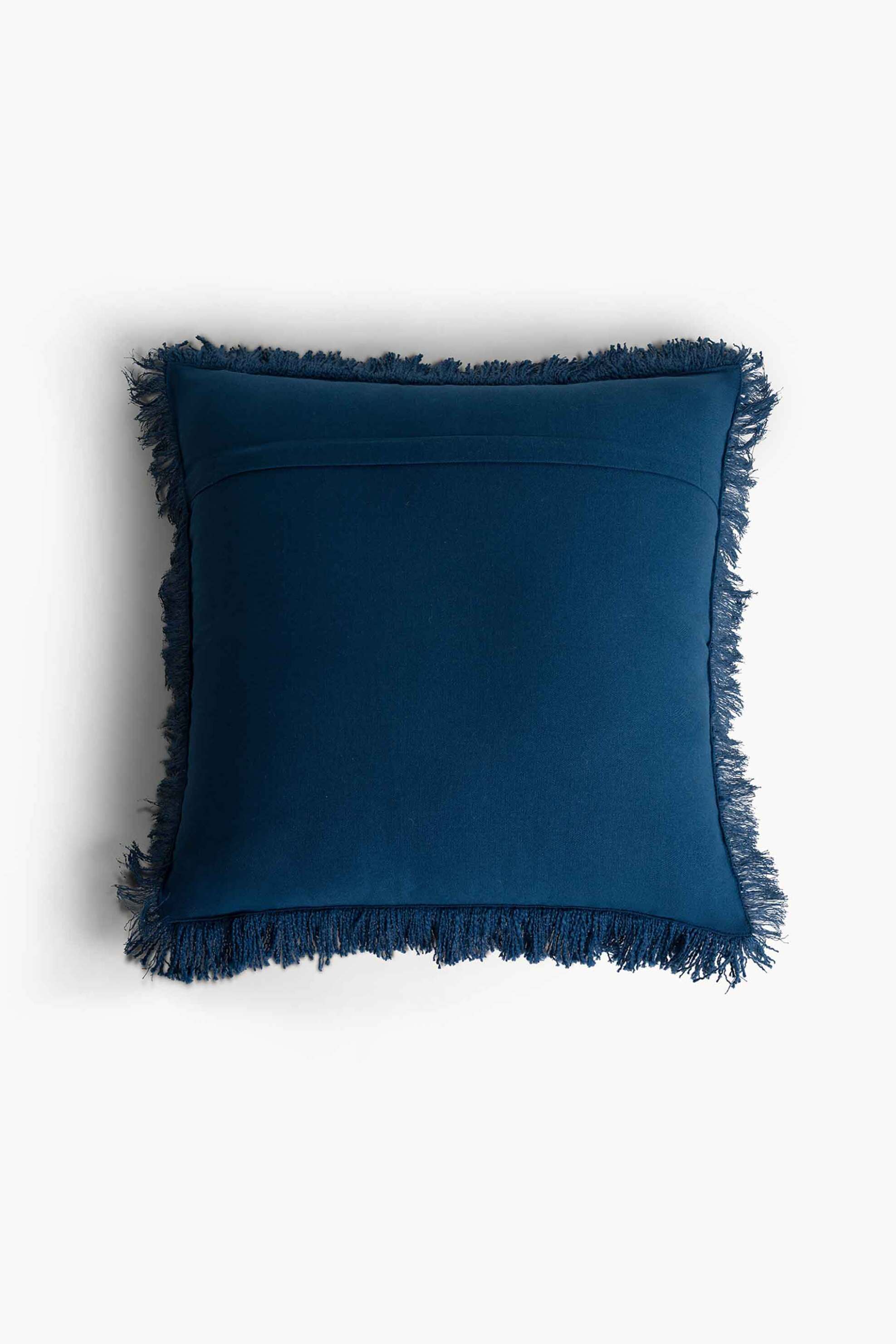 Coincasa διακοσμητικό μαξιλάρι με κεντημένο all-over 45 x 45 cm - 007475349 Μπλε Σκούρο φωτογραφία