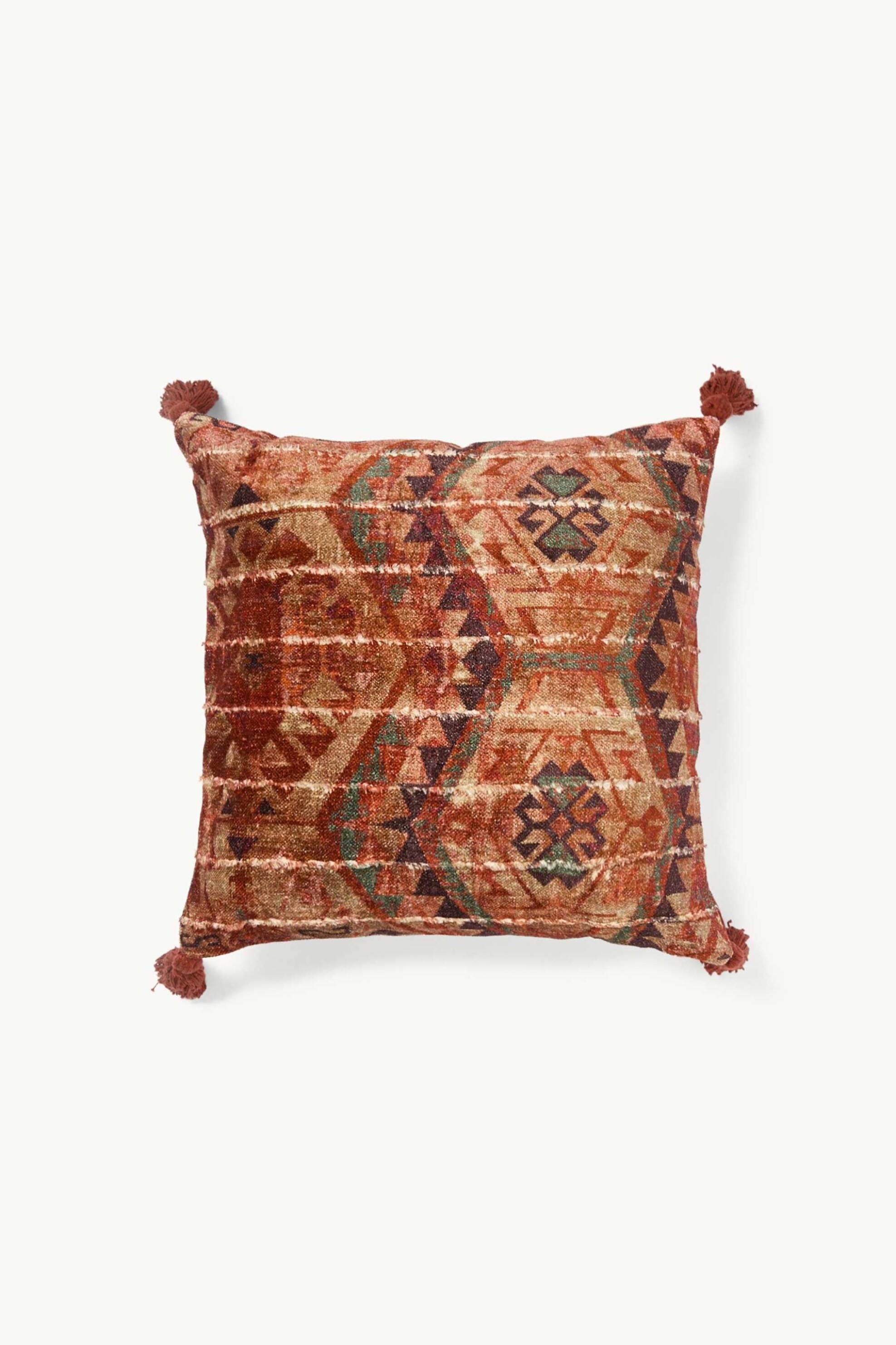 Coincasa διακοσμητικό μαξιλάρι με σχέδιο damask 50 x 50 cm - 006809945 Κεραμιδί