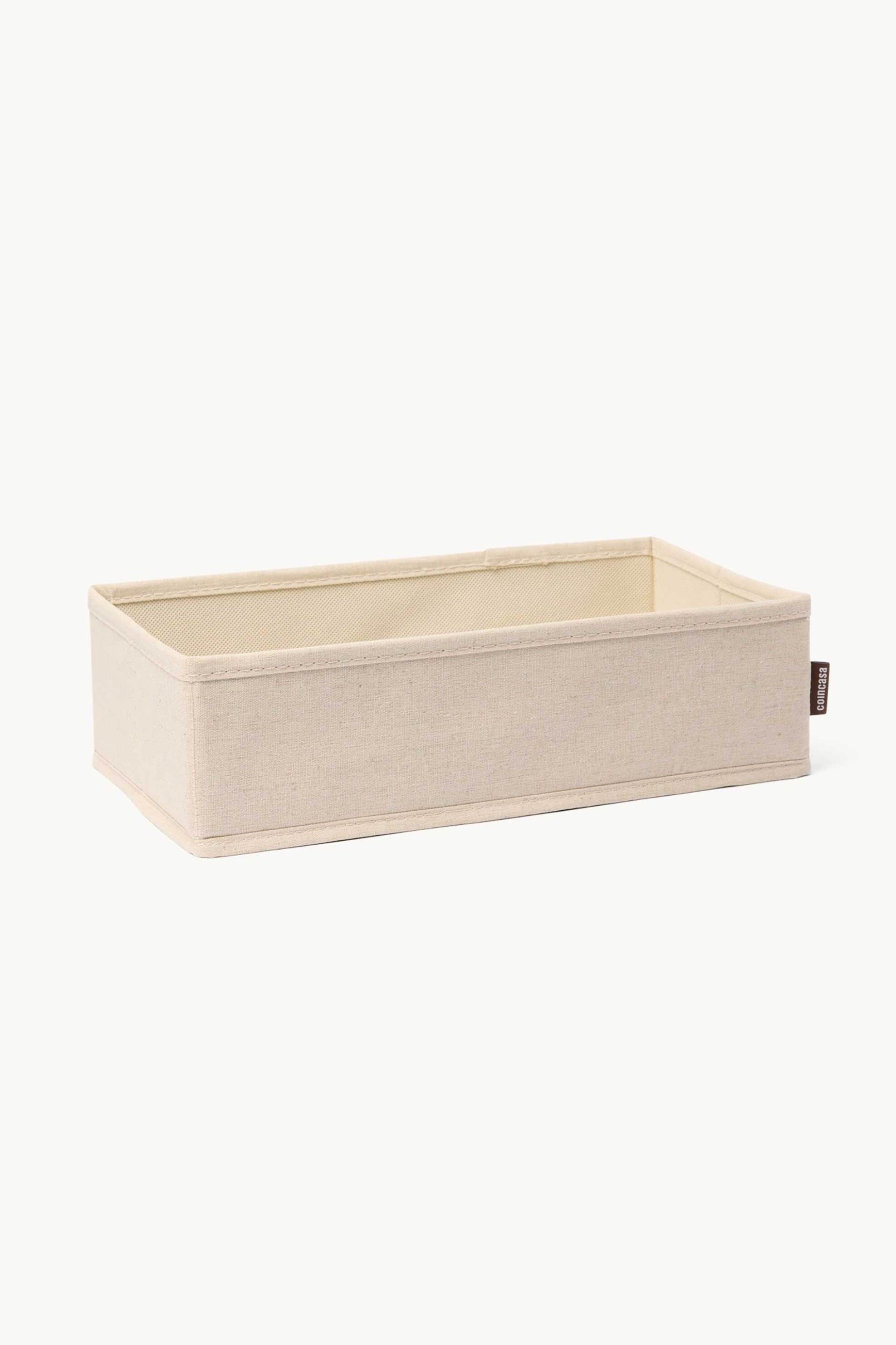 Coincasa υφασμάτινο κουτί αποθήκευσης 35 x 18 x 10 cm - 006813904 Μπεζ
