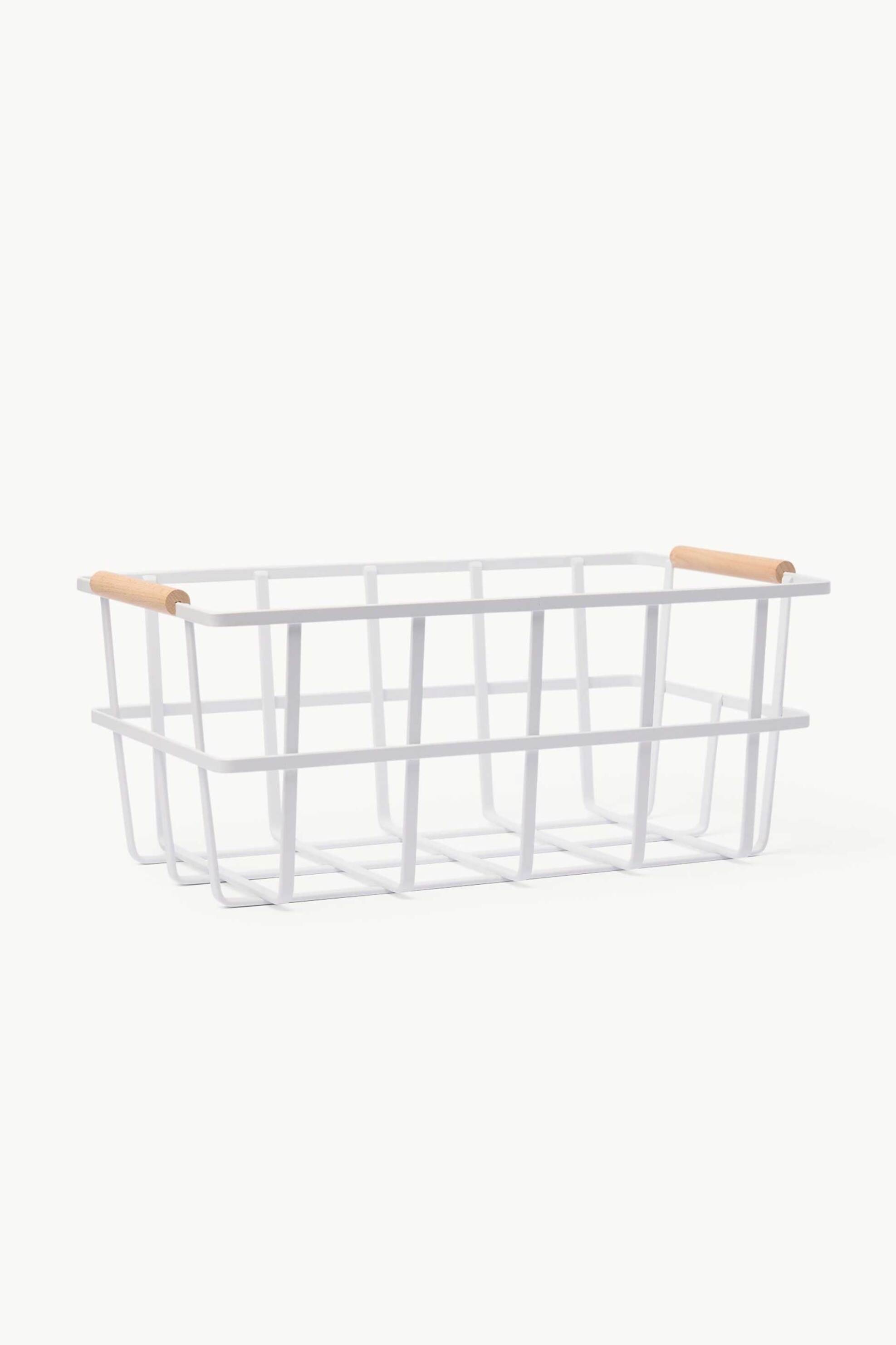 Coincasa μεταλλικό καλάθι αποθήκευσης 38 x 16 cm - 006813490 Λευκό