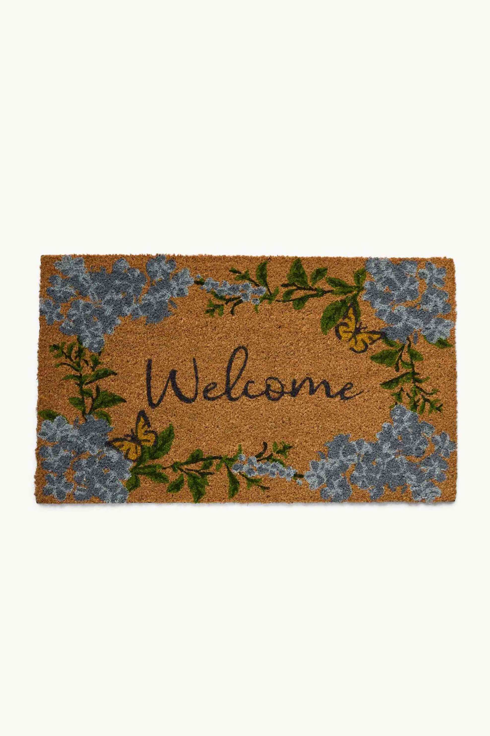 Coincasa χαλάκι εξώπορτας με floral σχέδιο 73 x 43 cm - 006813287 Καφέ