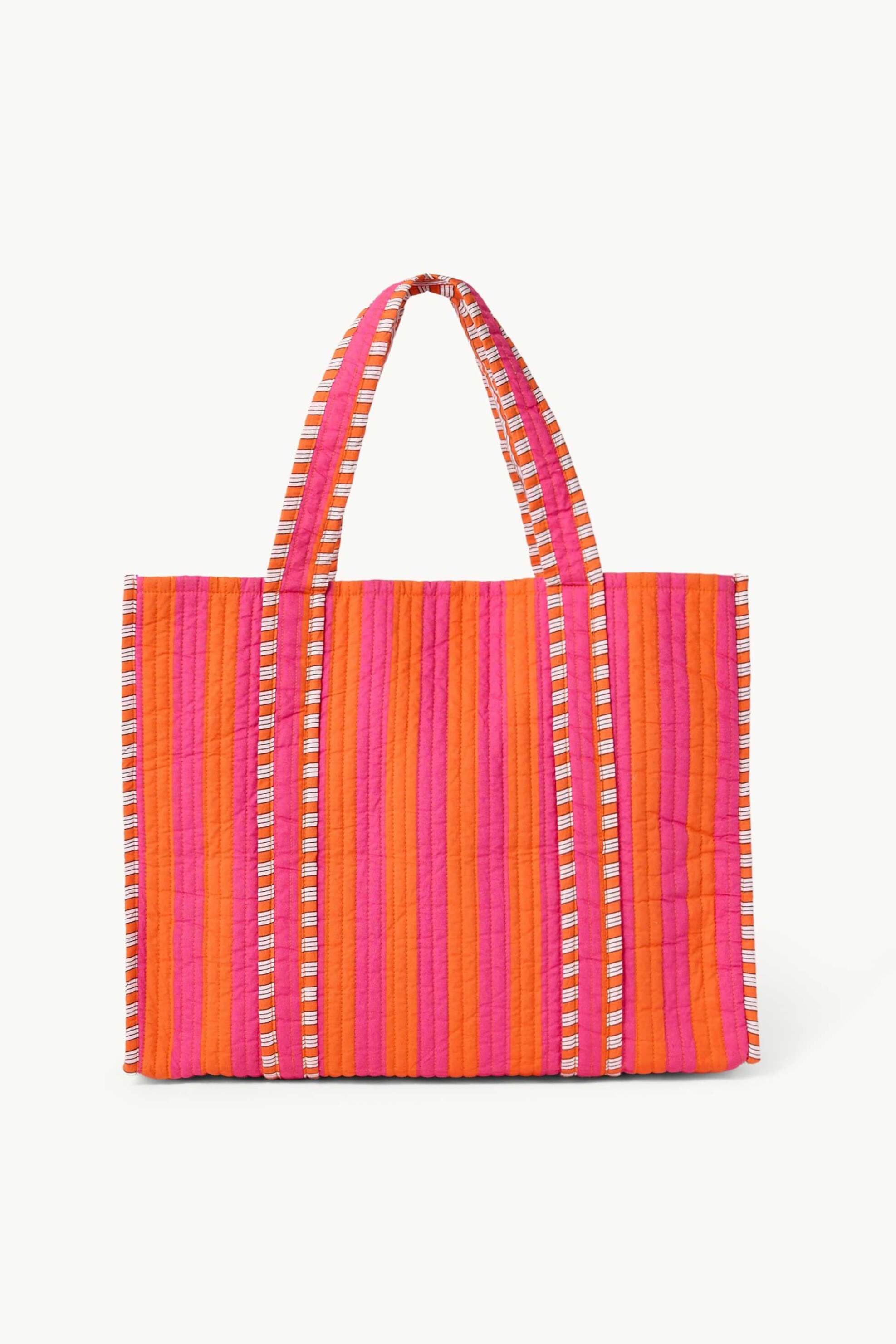 Coincasa γυναικεία τσάντα shopper με ριγέ σχέδιο - 006816401 Ροζ