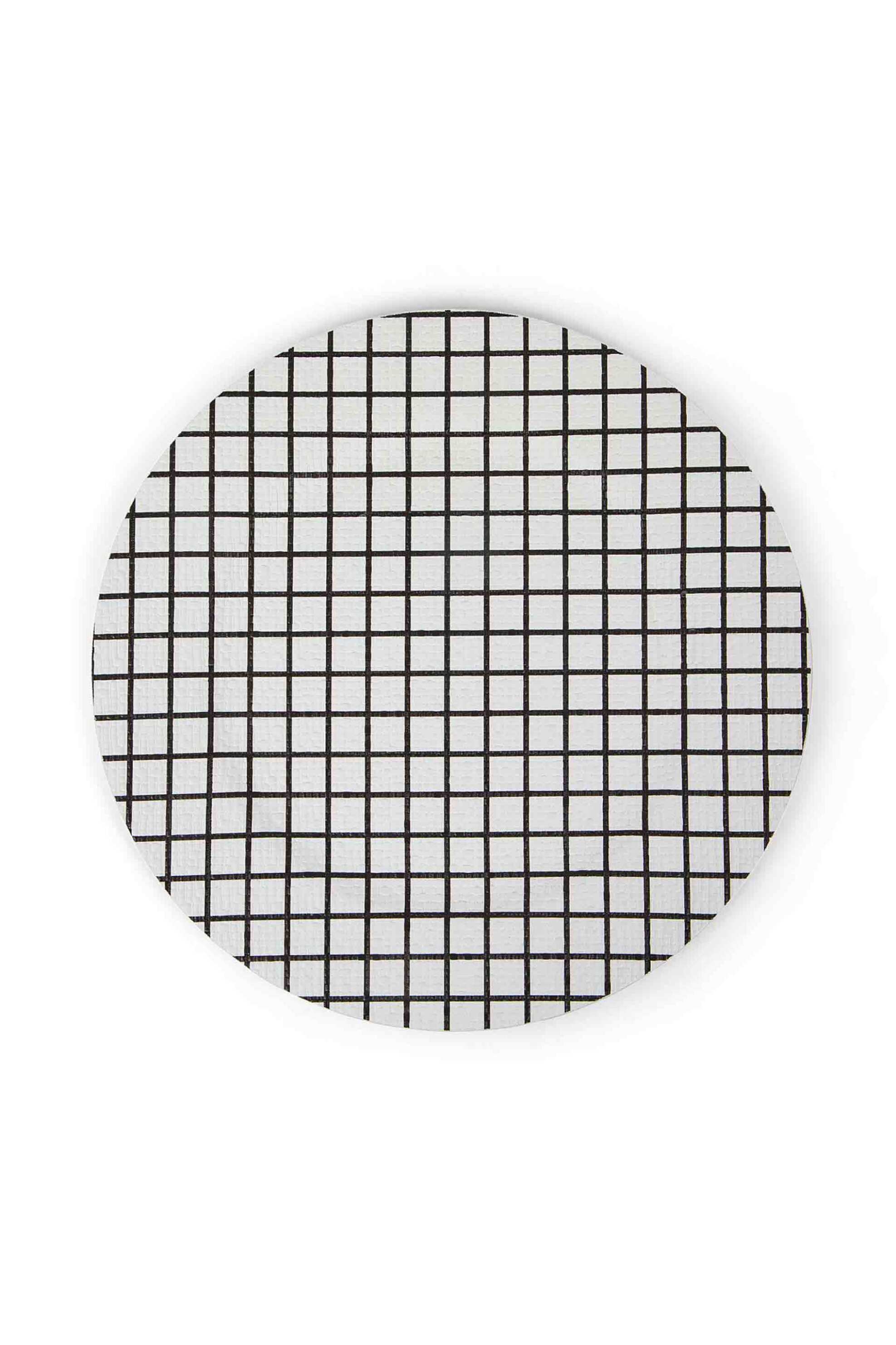 COINCASA Coincasa σουπλά πλαστικό με καρό σχέδιο 33 cm - 007355800 Λευκό