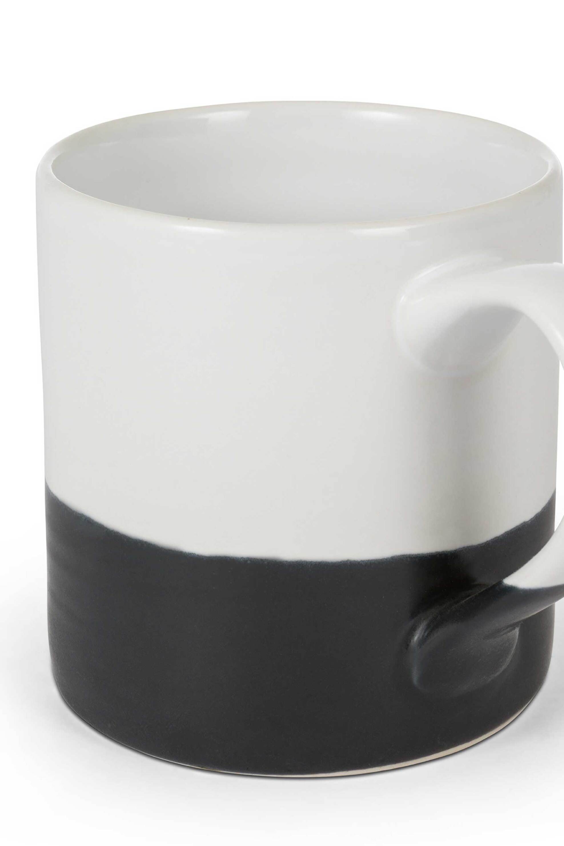 Coincasa κεραμική κούπα δίχρωμη 8,5 x 9 cm - 007376829 Μαύρο φωτογραφία