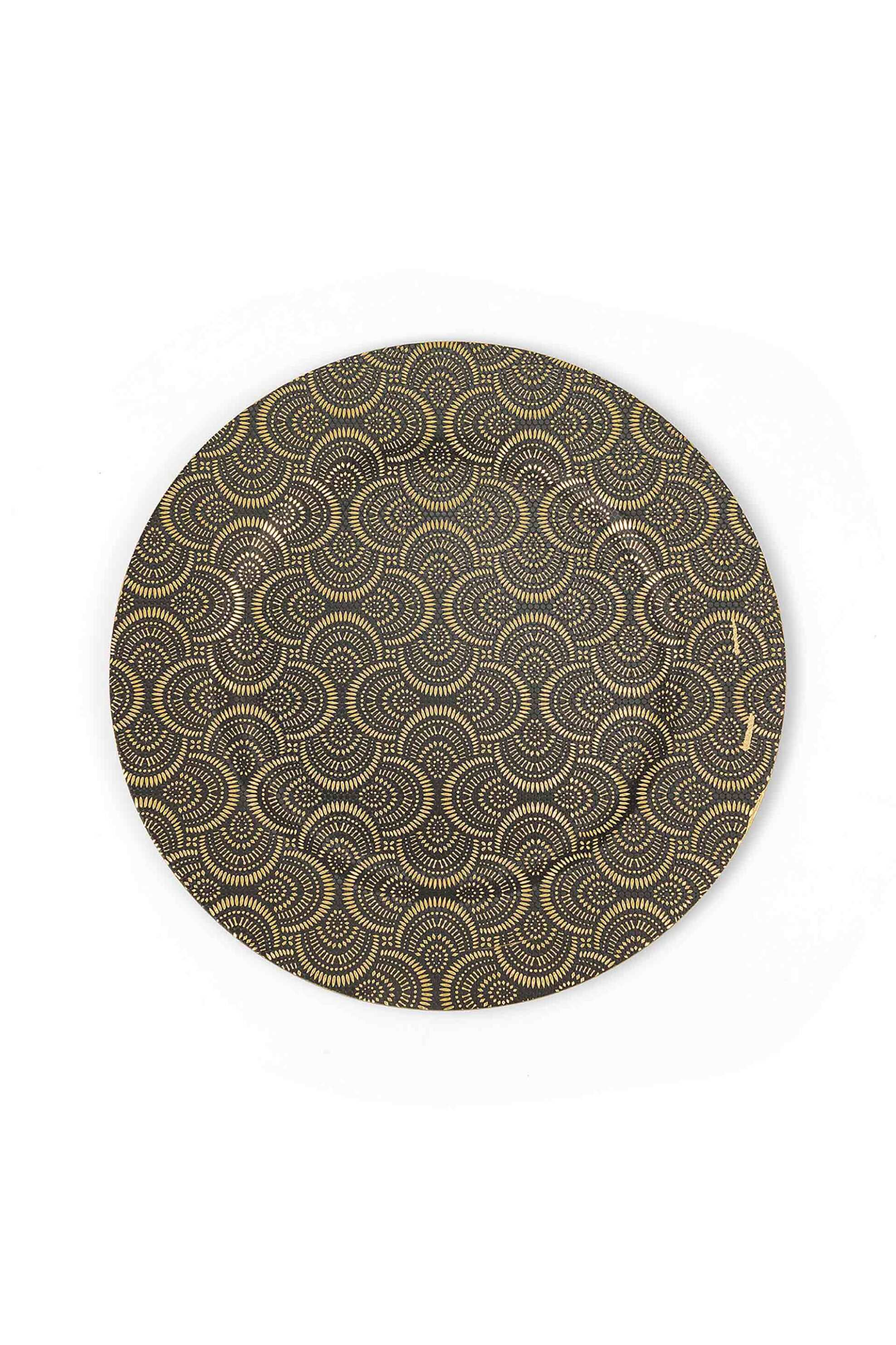 Coincasa πιατέλα σερβιρίσματος με abstract motif 33 cm - 007383751 Μαύρο