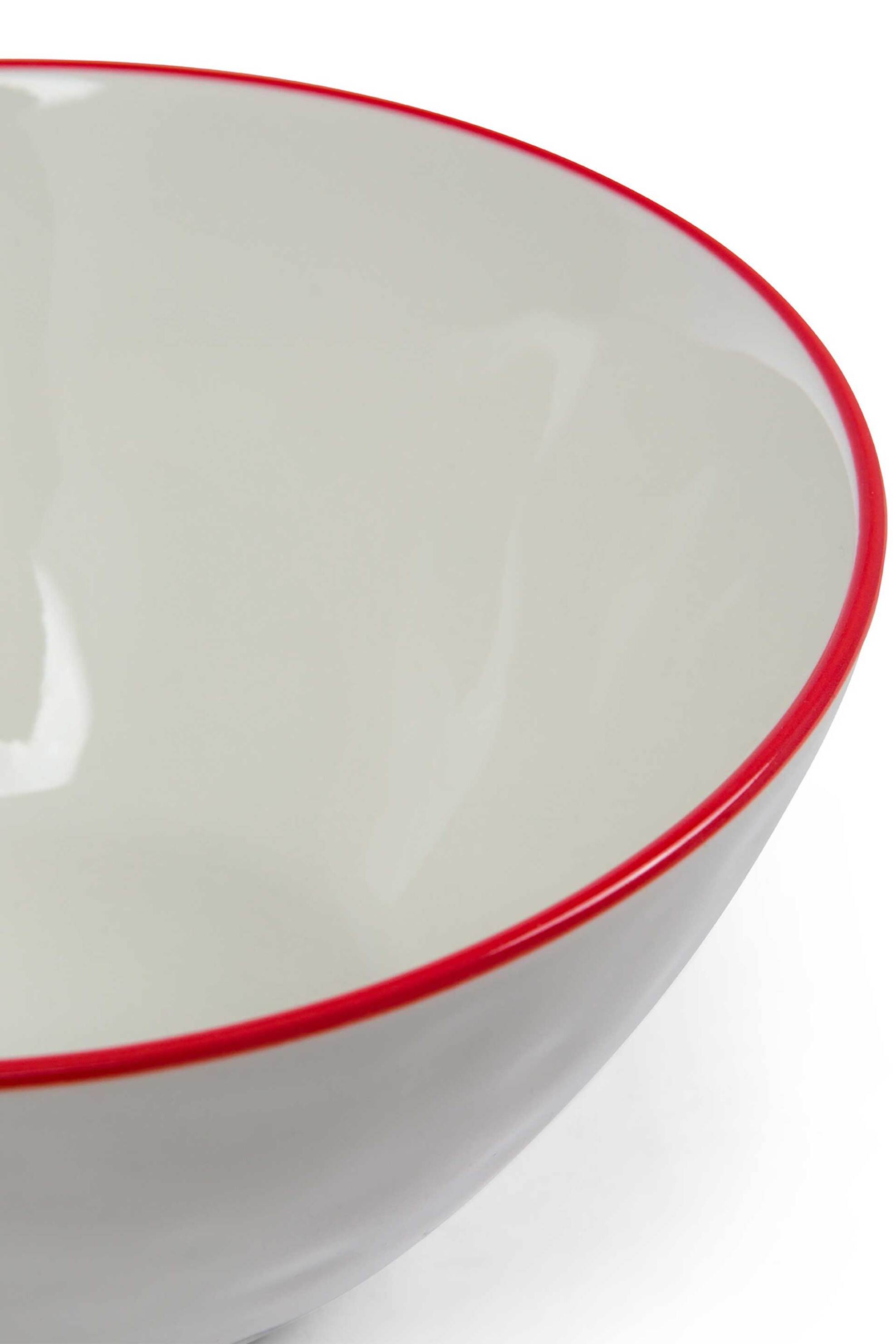 Coincasa πορσελάνινο μπολ με contrast λεπτομέρεια 20 cm - 007397334 Λευκό φωτογραφία