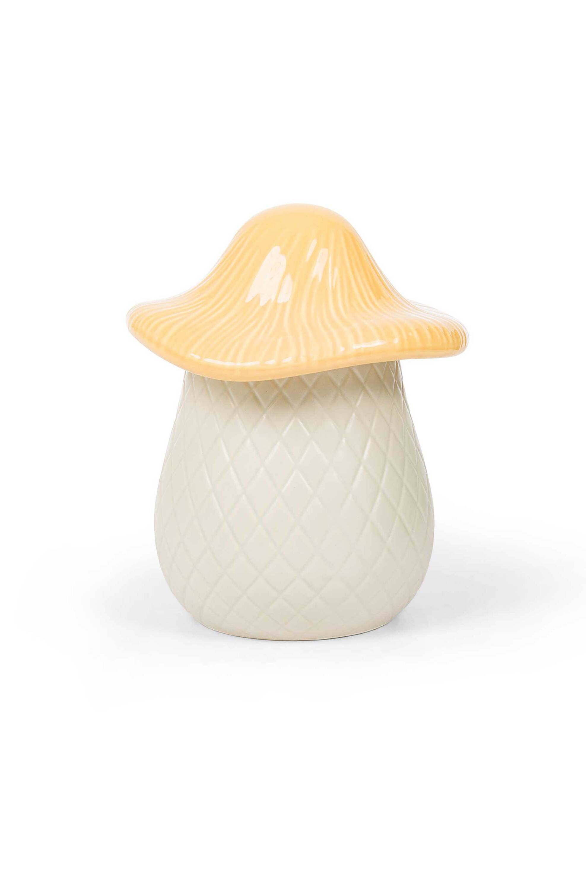 Coincasa κεραμικό δοχείο αποθήκευσης με ανάγλυφο σχέδιο - 007448868 Εκρού