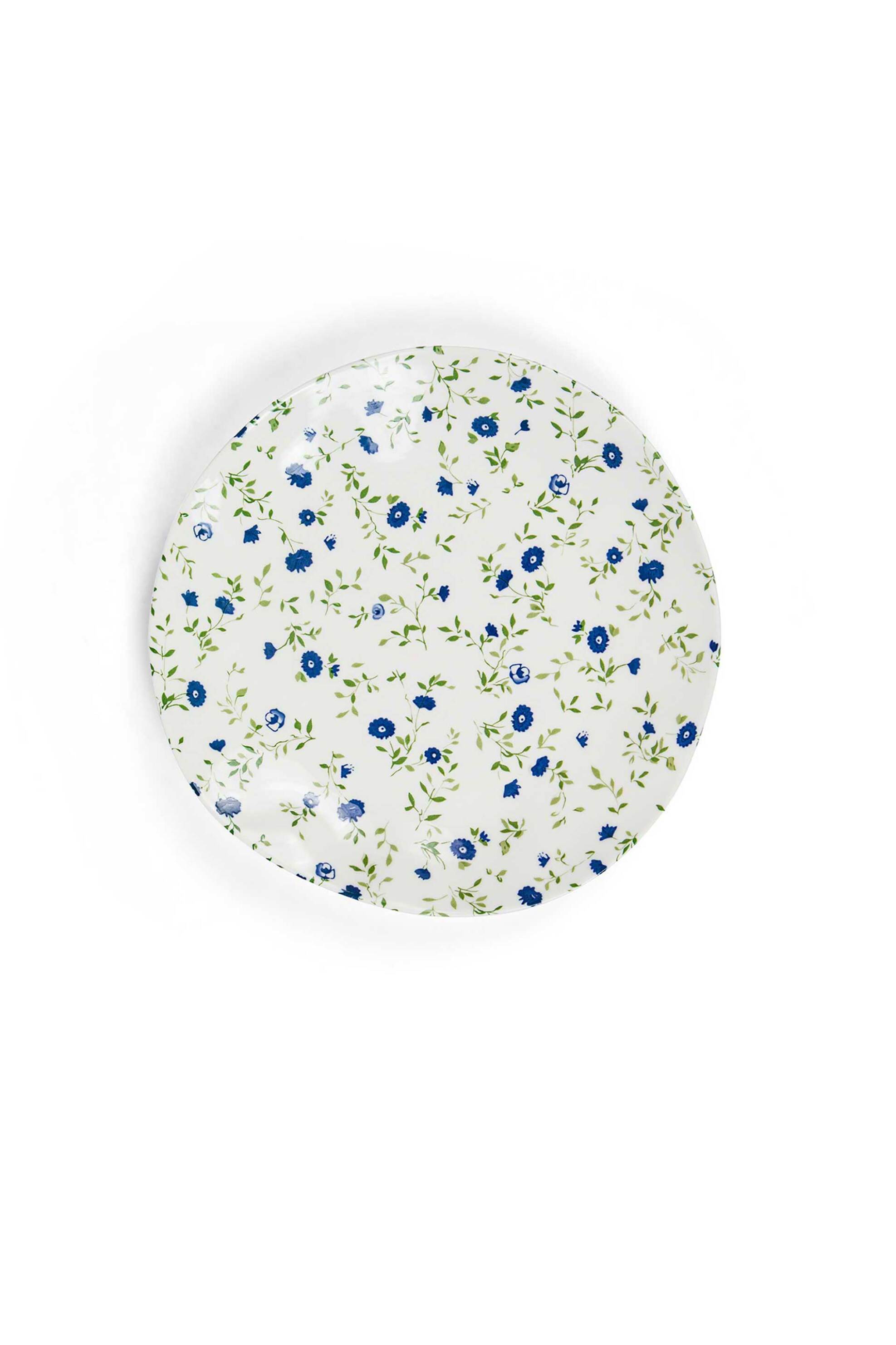 Coincasa πορσελάνινο πιάτο φαγητού με flower motif 26 cm - 007368883 Λευκό