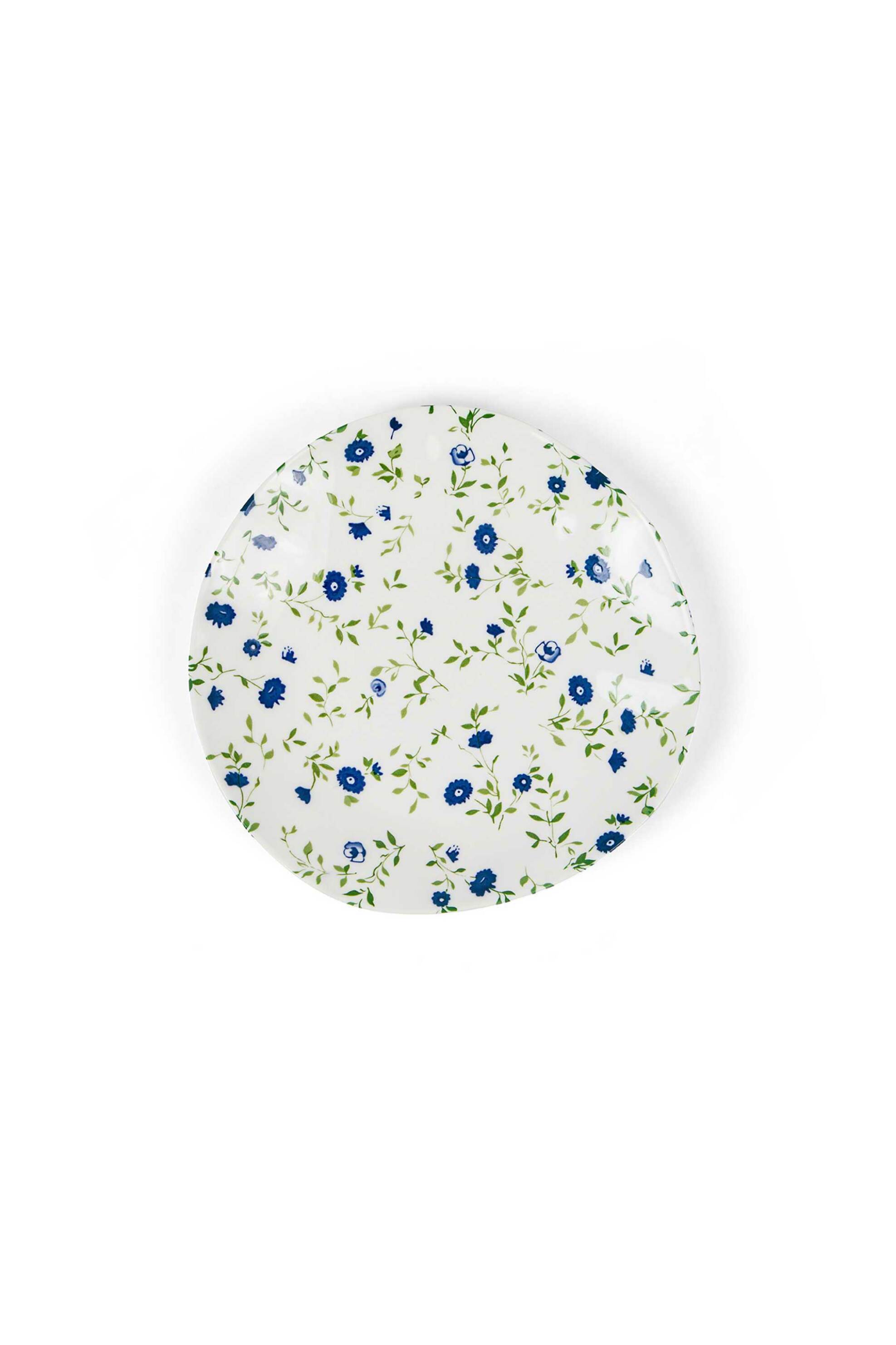 Coincasa πορσελάνινο πιάτο φρούτου με flower motif 21 cm - 007368898 Λευκό