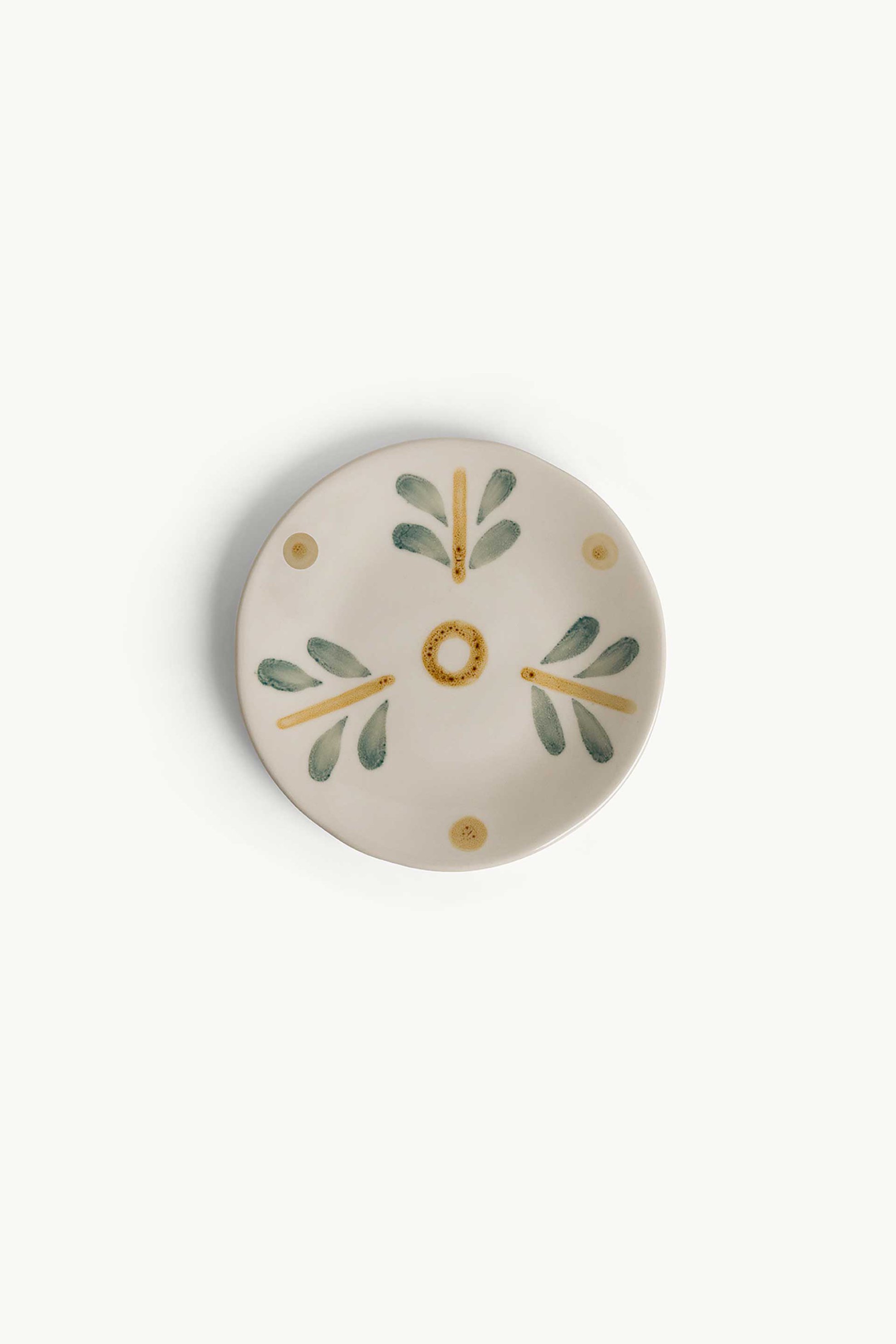 Coincasa κεραμικό πιάτο ψωμιού ζωγραφισμένο 15 cm - 007477383 Κρέμ