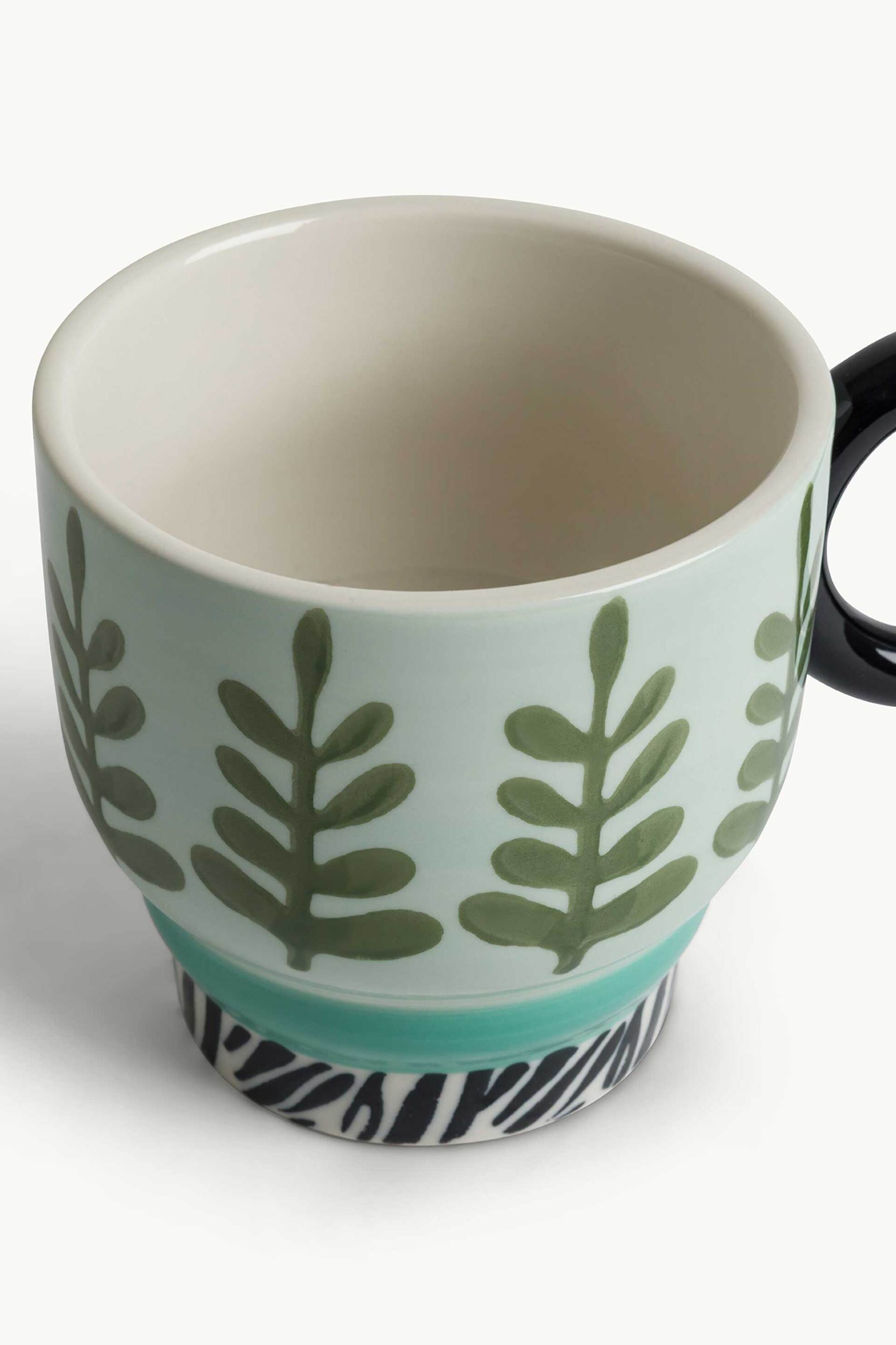 Coincasa κεραμική κούπα με print 10 x 10 cm - 007469559 Πράσινο