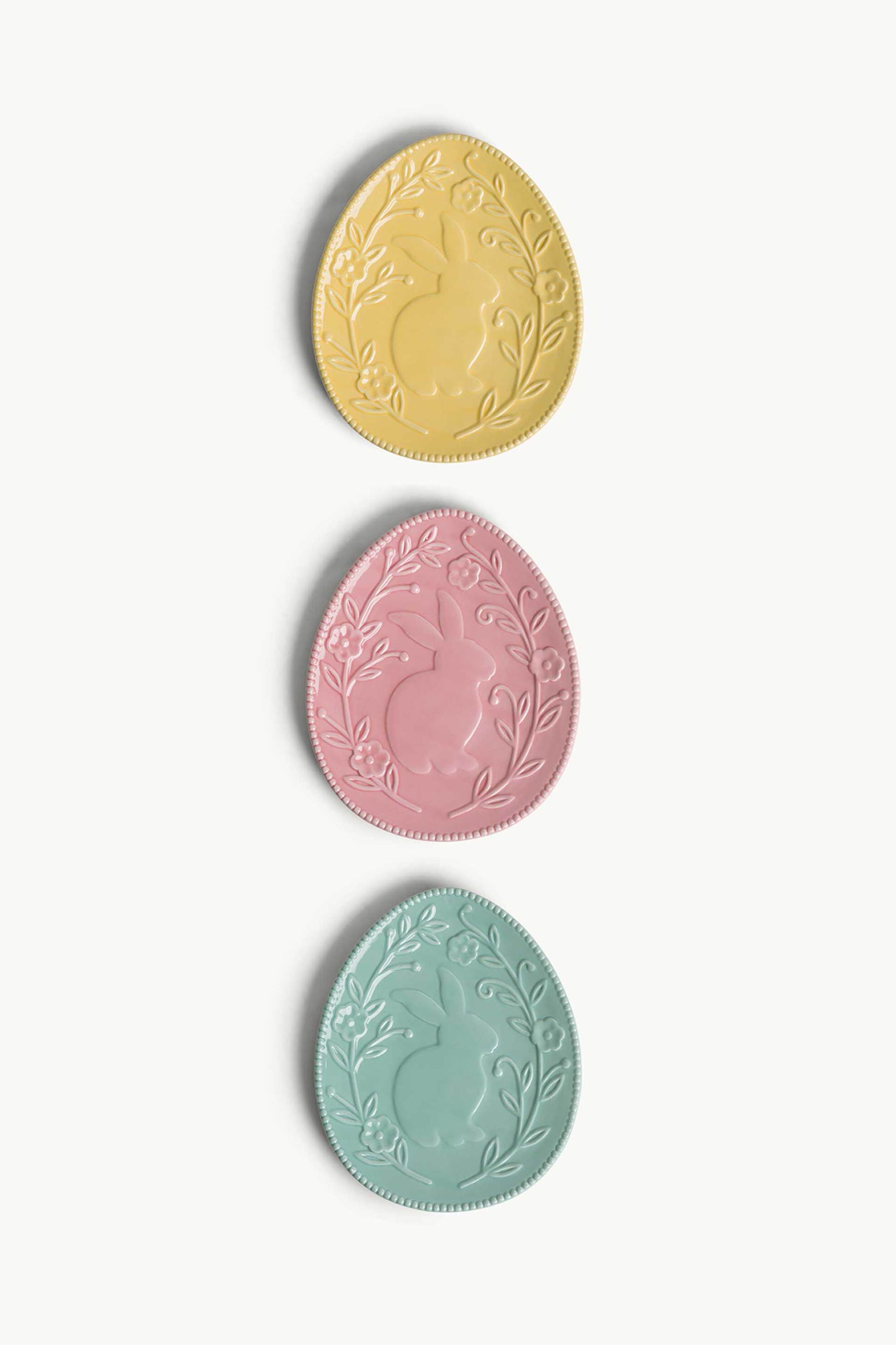 Coincasa κεραμικό διακοσμητικό πιατάκι σε σχήμα αυγού 18 x 22 cm - 007395276 Πολύχρωμο