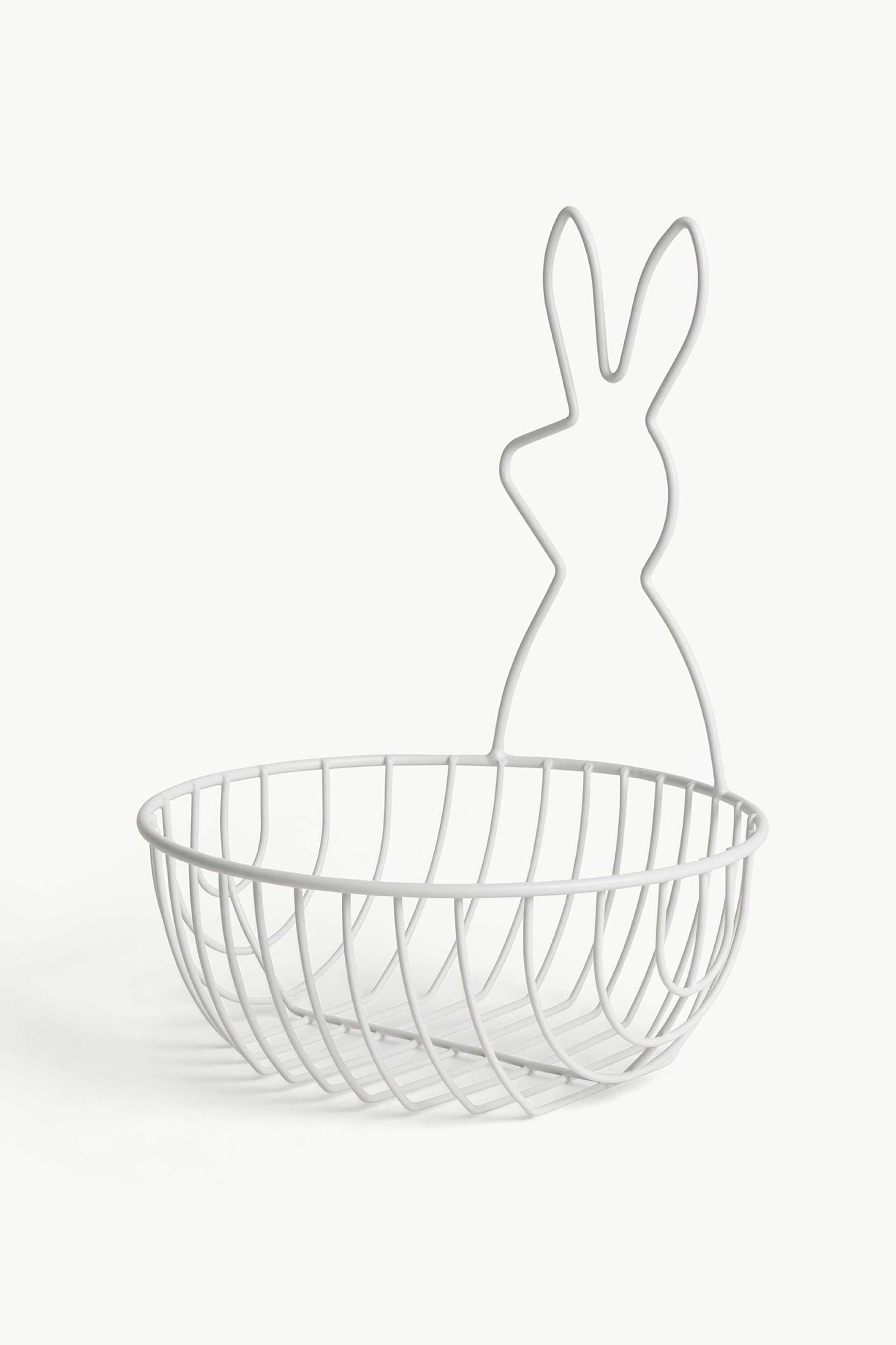 Coincasa σιδερένιο καλάθι αποθήκευσης με σχέδιο κουνελιού - 007468389 Λευκό