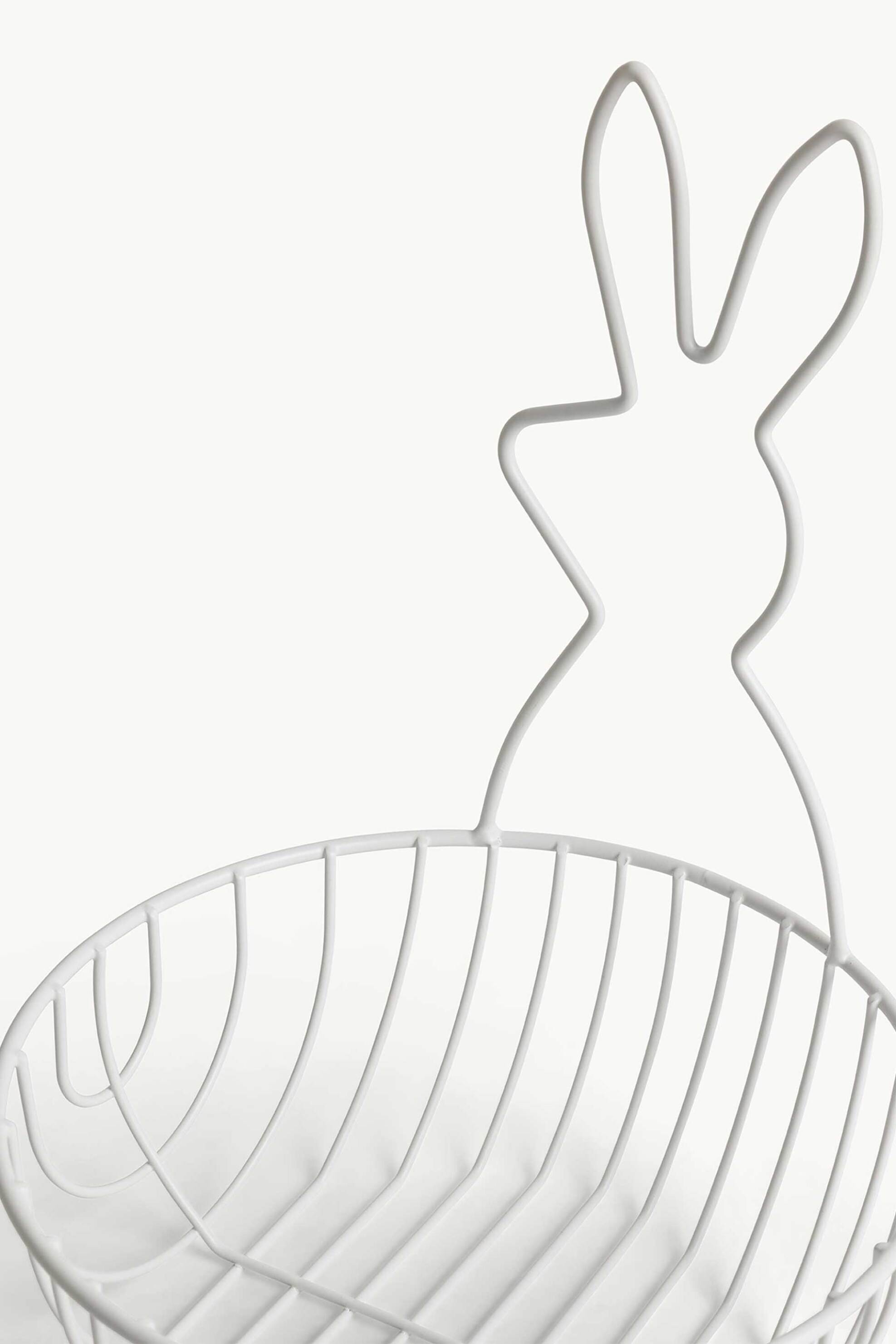 Coincasa σιδερένιο καλάθι αποθήκευσης με σχέδιο κουνελιού - 007468389 Λευκό φωτογραφία