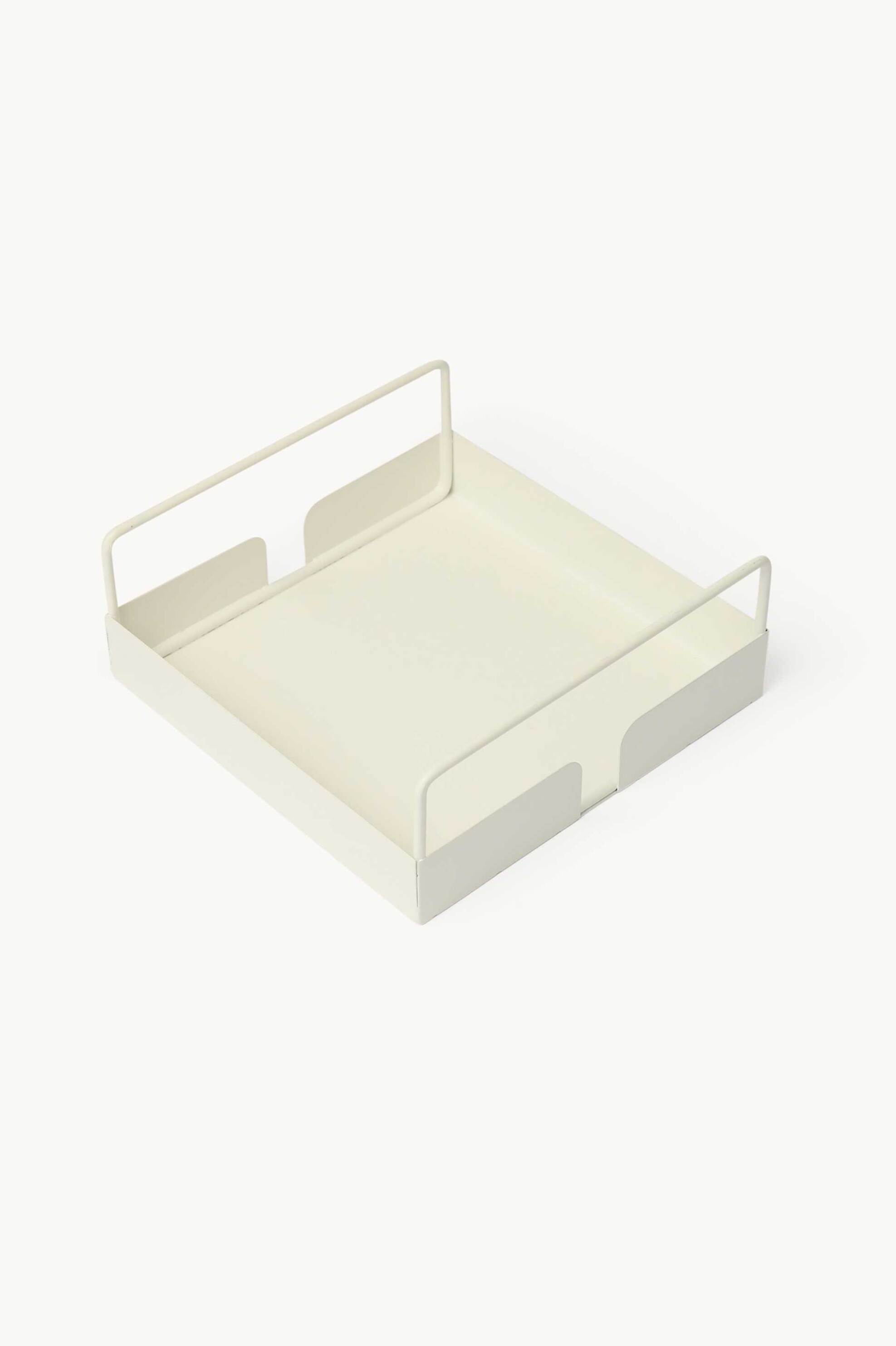 Coincasa σιδερένια θήκη για χαρτοπετσέτες 19 x 19 x 7,5 cm - 006810023 Λευκό φωτογραφία