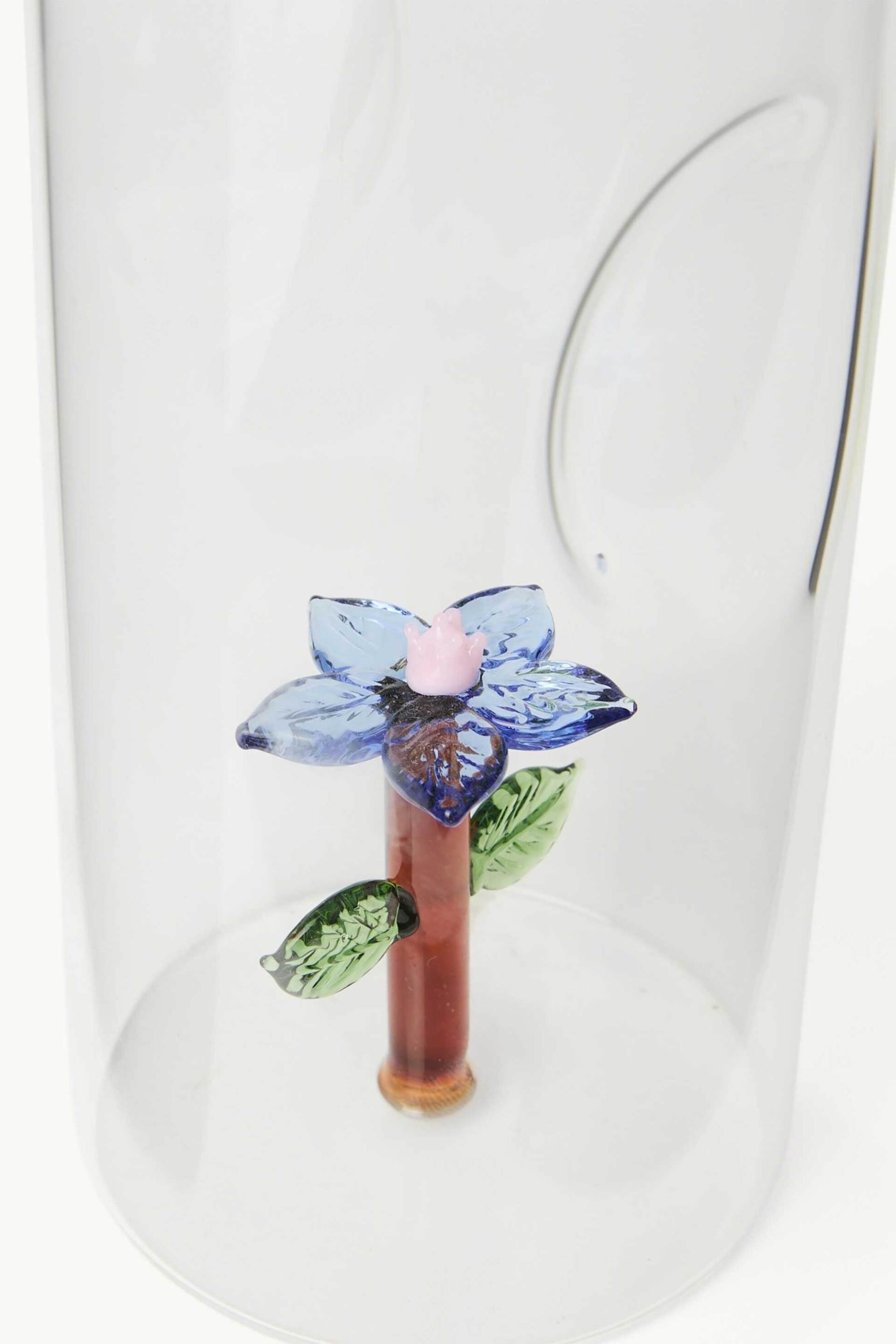 Coincasa Γυάλινη Κανάτα με Σχέδιο Λουλούδι 22 X 9 CM - 006813413 Διάφανο