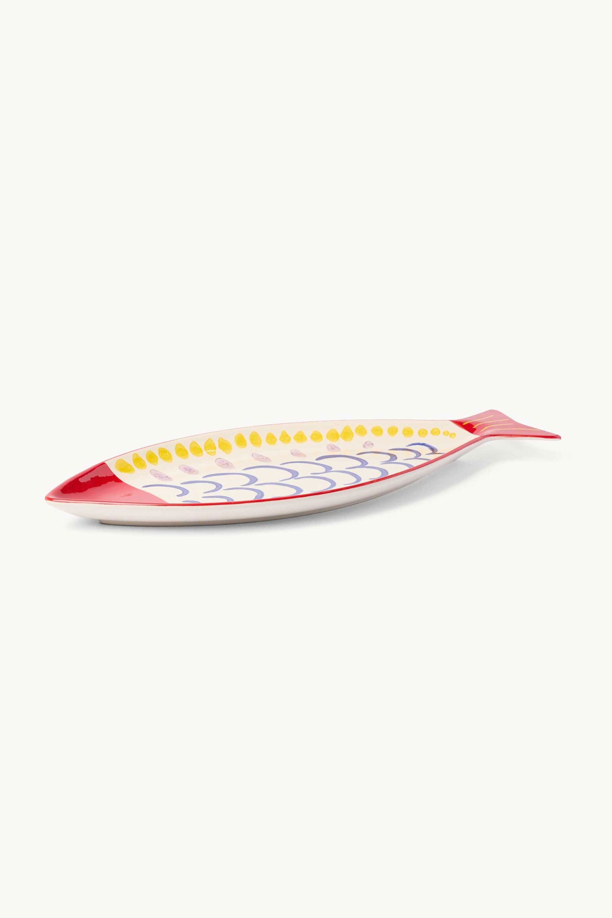 Coincasa κεραμική πιατέλα σε σχήμα ψαριού 20 x 47 cm - 006813442 Κόκκινο