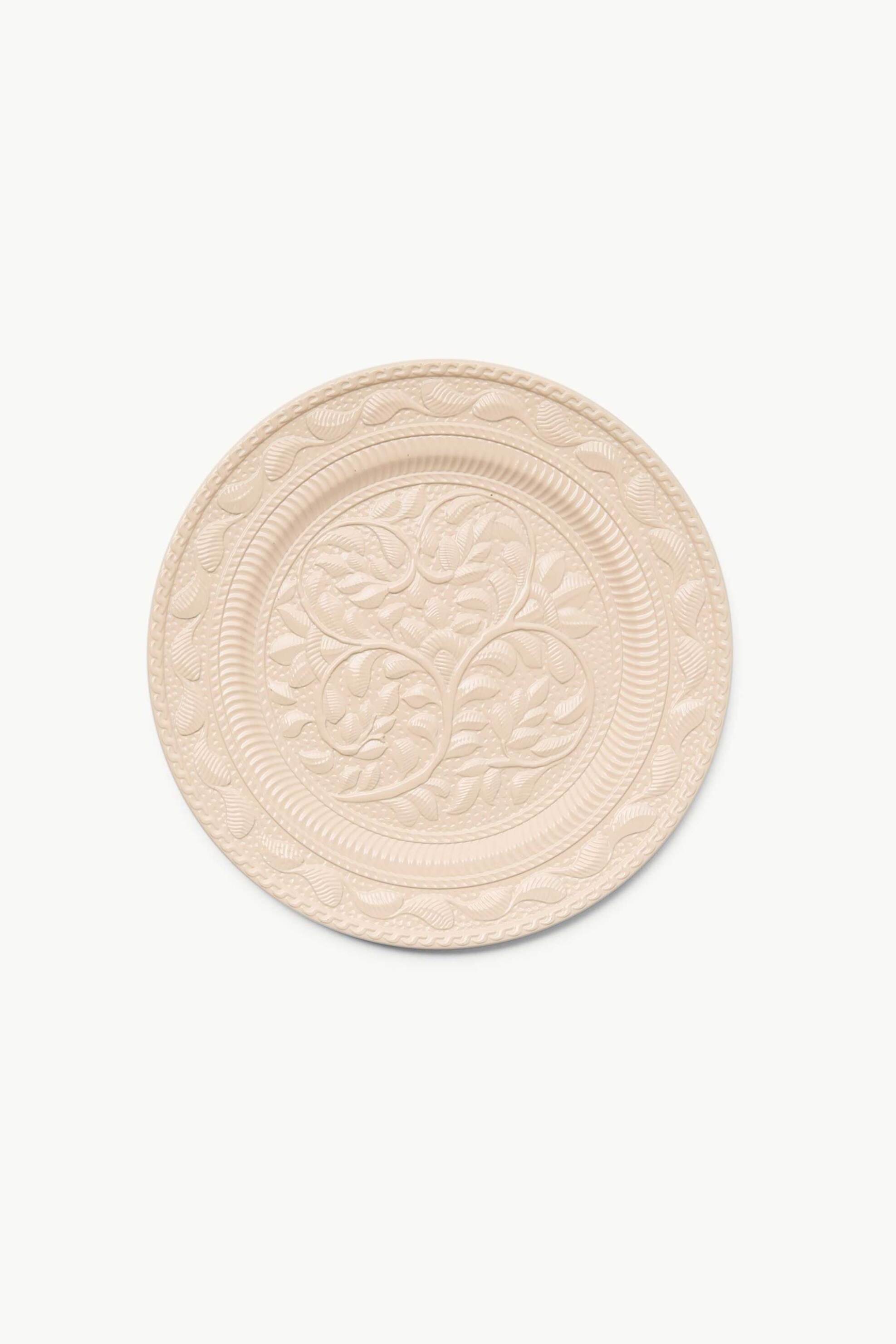 Coincasa πλαστικός δίσκος σερβιρίσματος 33 cm - 006813677 Κρέμ