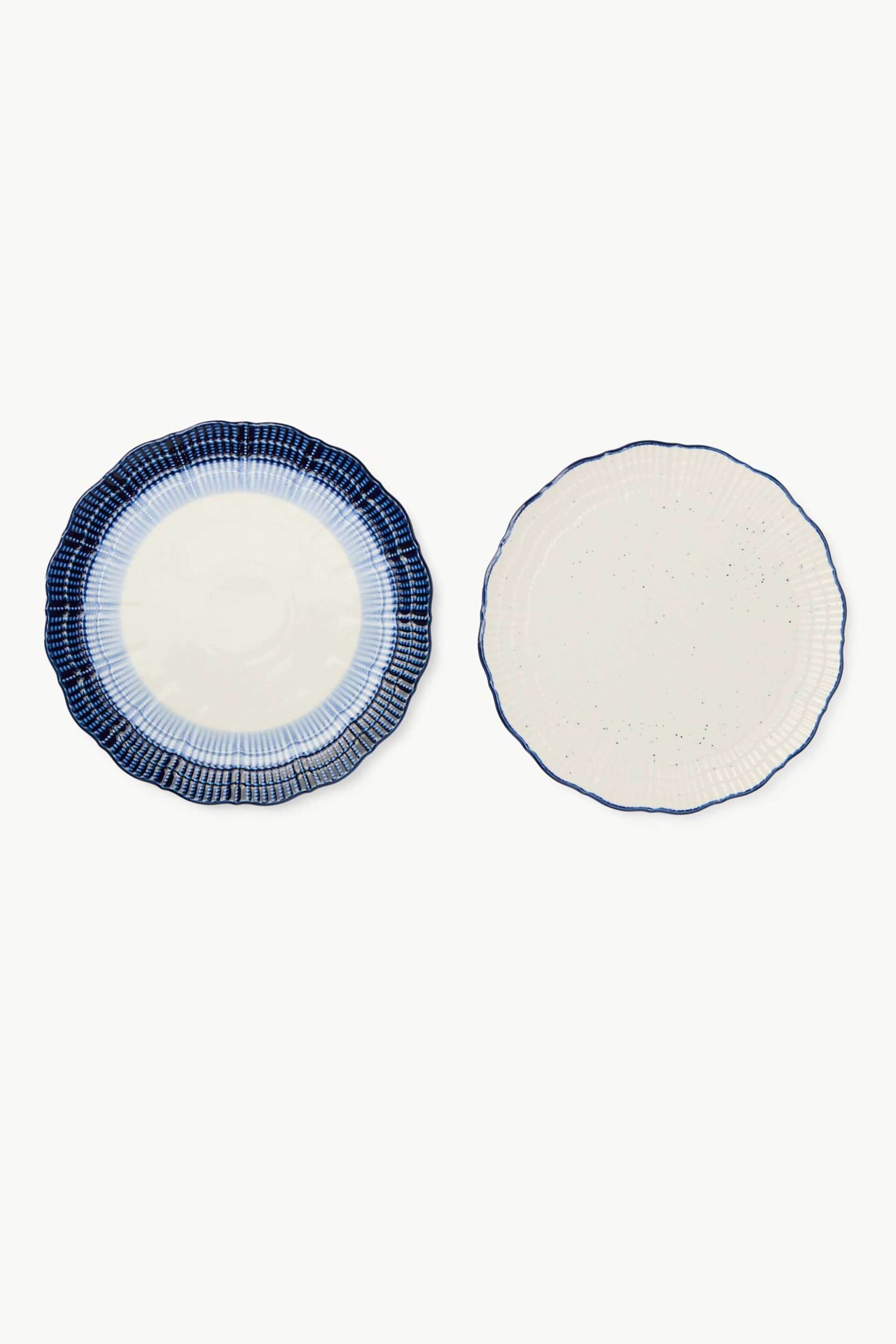 Coincasa πορσελάνινο πιάτο φαγητού 27 cm - 006813750 Λευκό - Μπλε