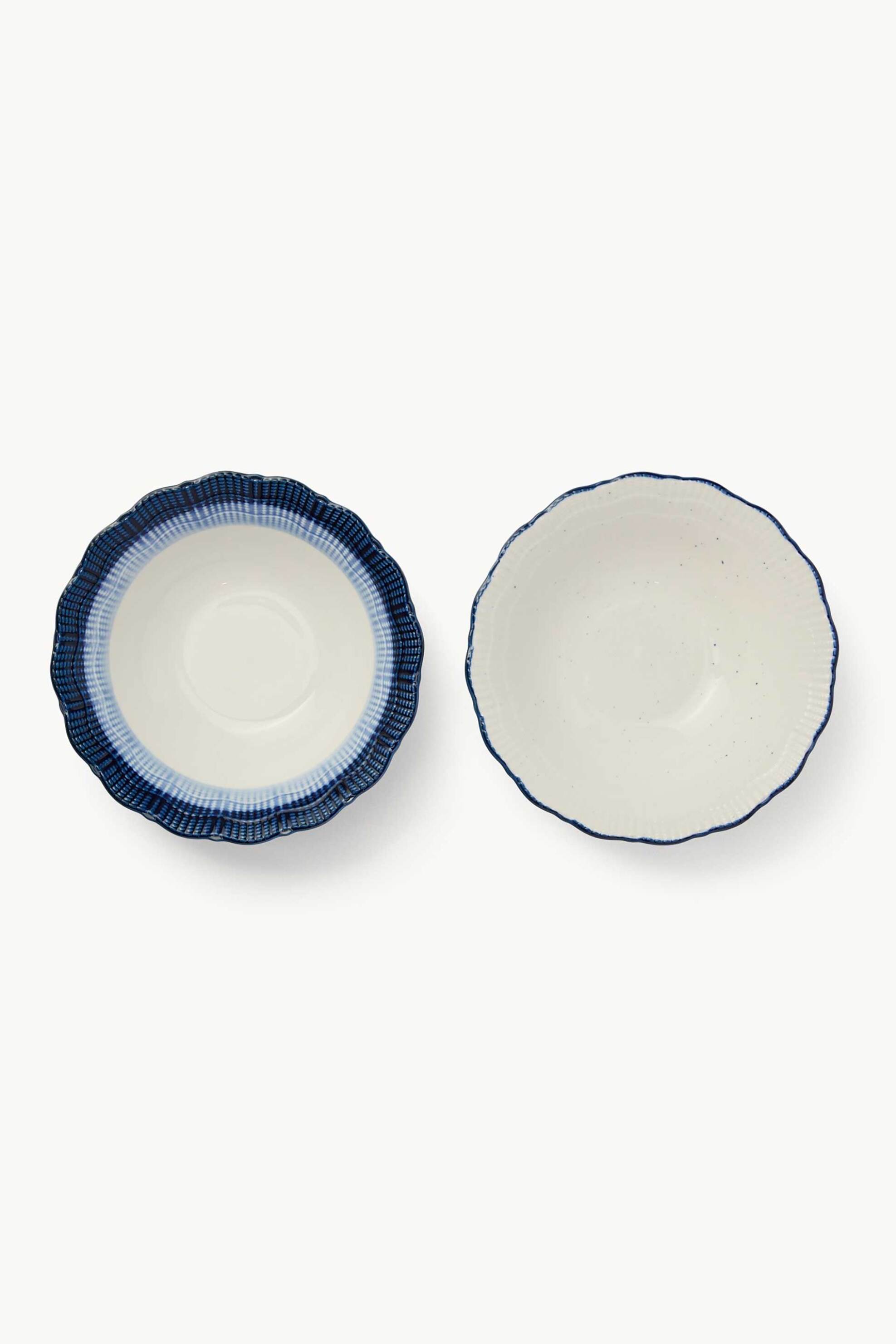 Coincasa πορσελάνινο πιάτο σούπας 28 cm - 006813751 Λευκό - Μπλε