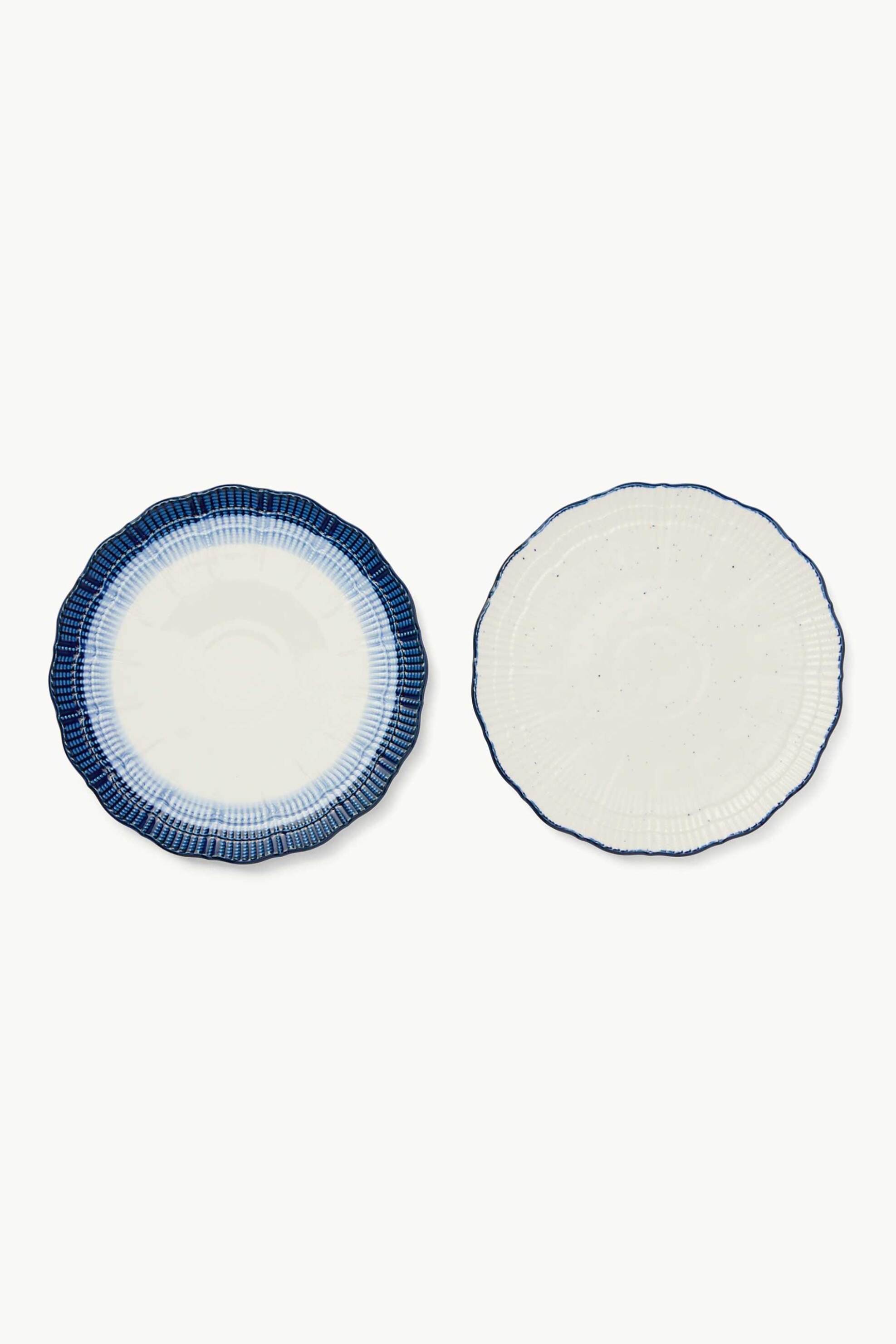 Coincasa πορσελάνινο πιάτο 21 cm - 006813753 Λευκό - Μπλε