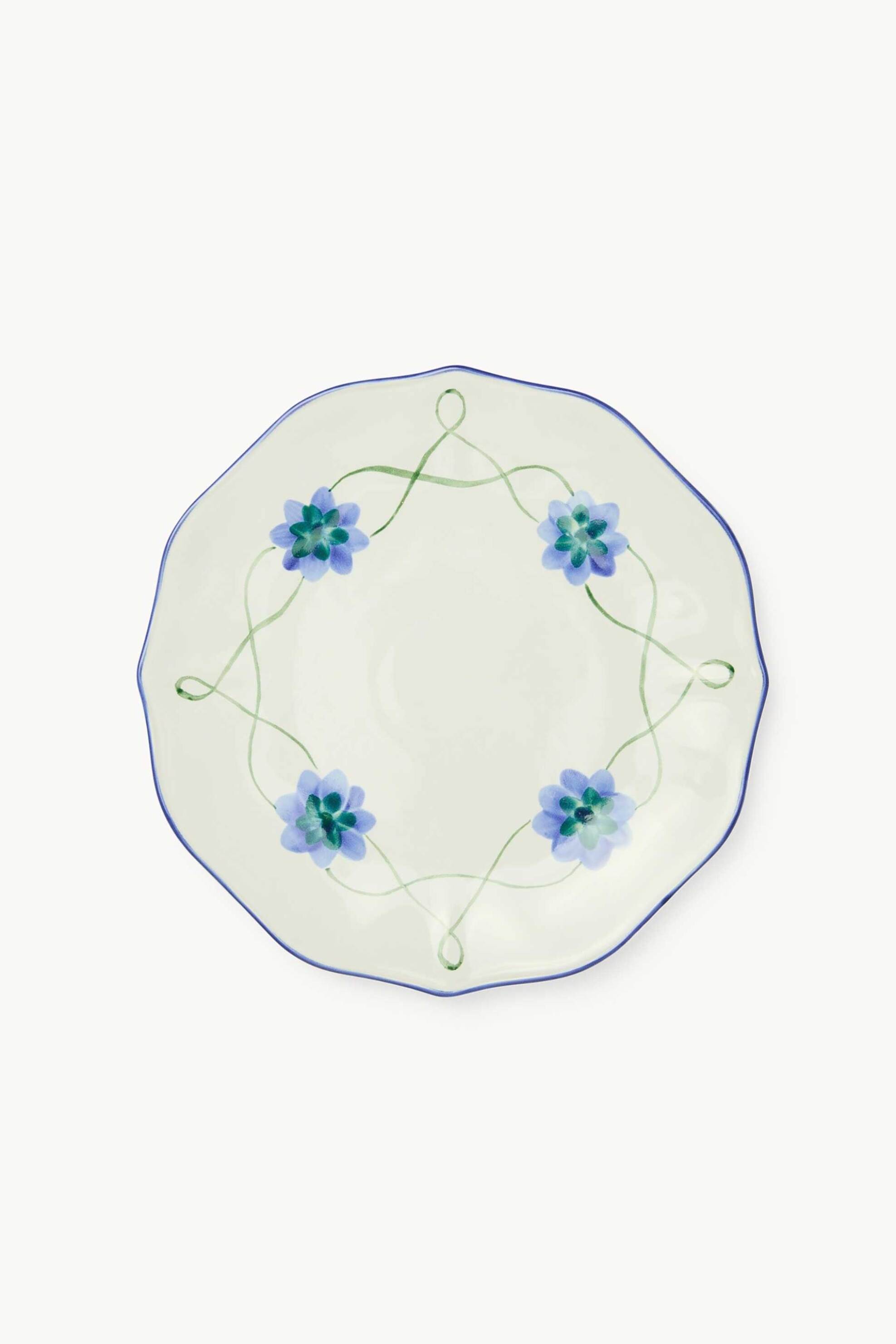 Coincasa κεραμικό πιάτο φρούτου 22 cm "Antoinette" - 006808443 Λευκό