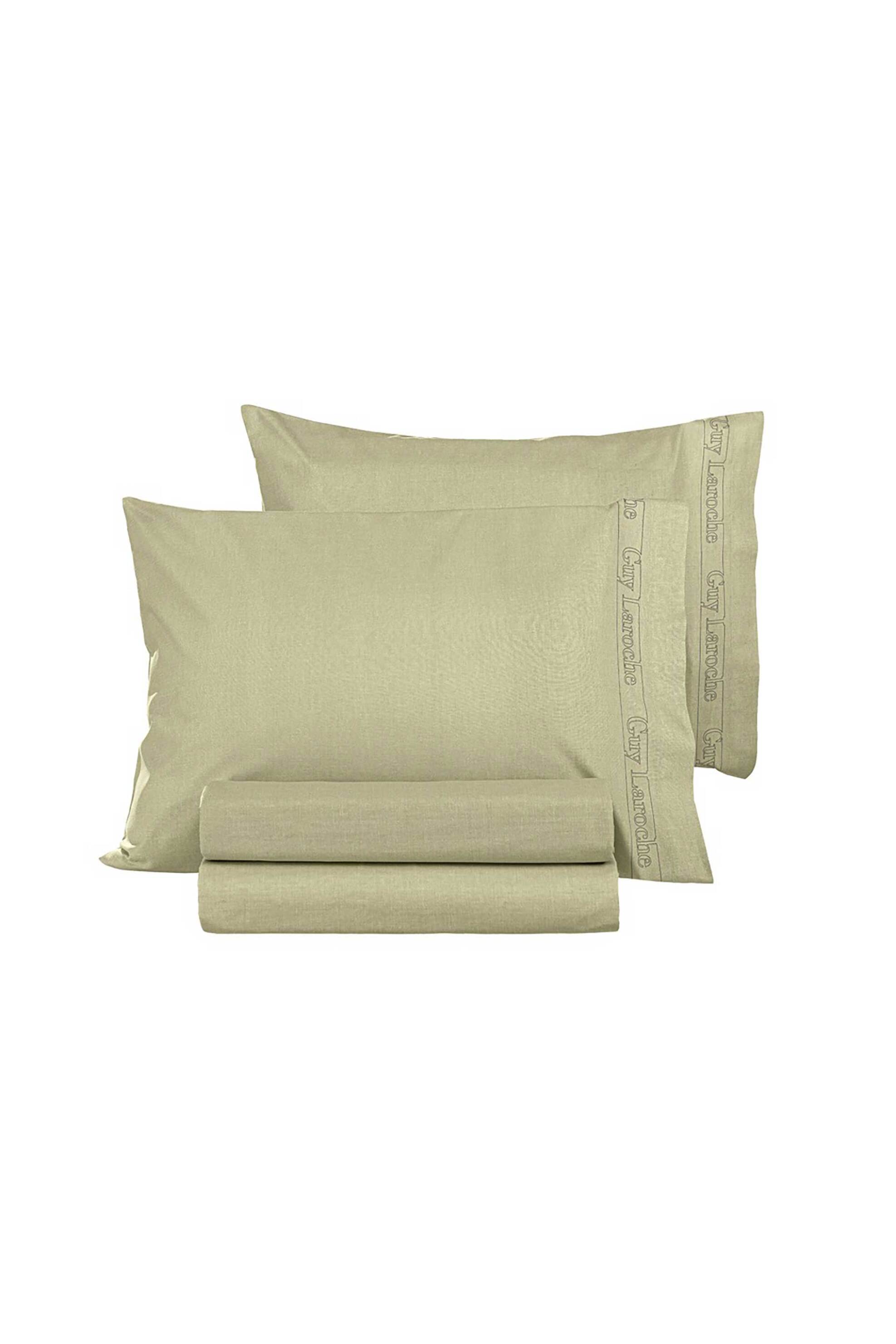 GUY LAROCHE Guy Laroche σεντόνι υπέρδιπλο μονόχρωμο "Color Plus Olive" 270 x 280 cm - 1110092123119