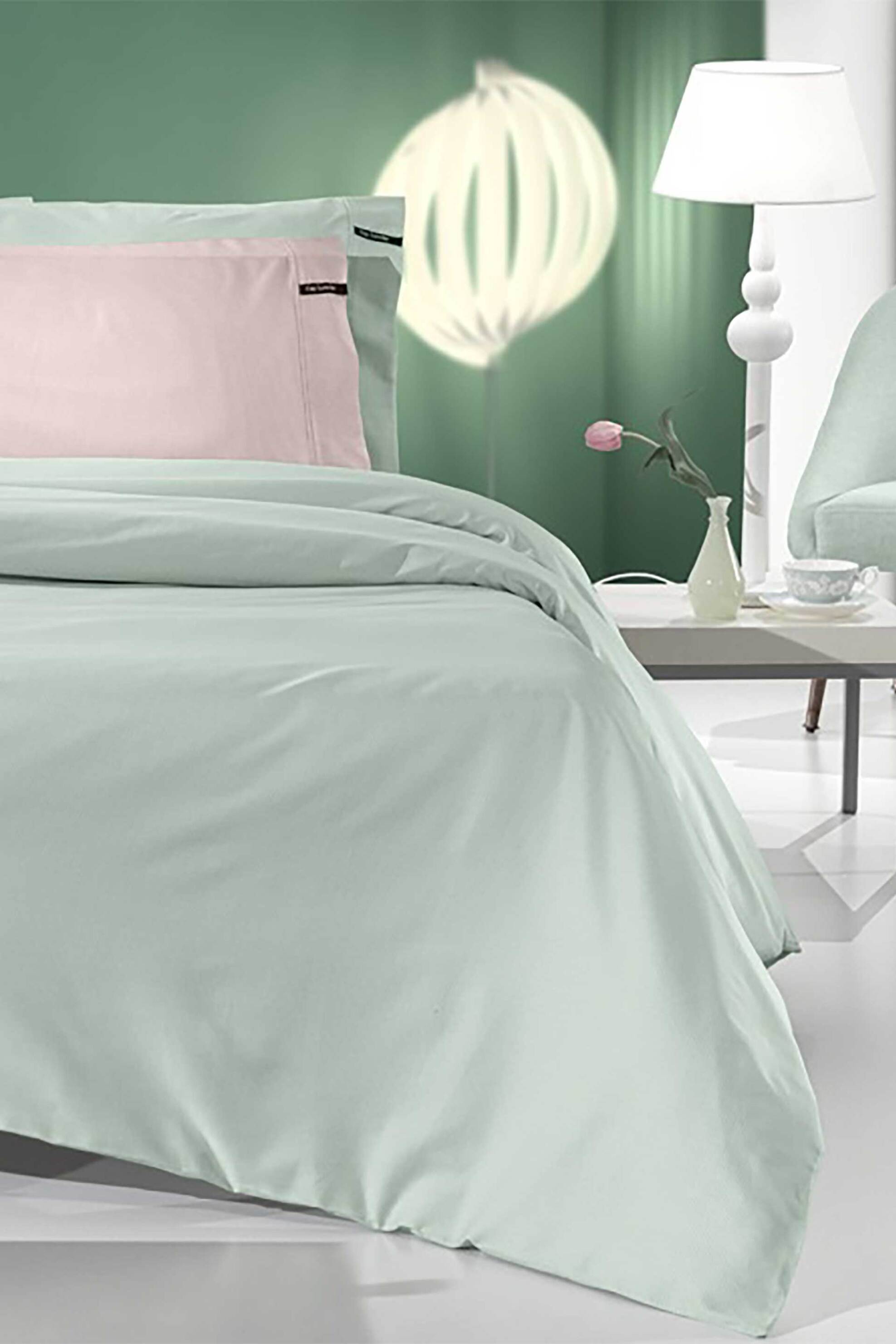 GUY LAROCHE Guy Laroche σεντόνι υπέρδιπλο μονόχρωμο "Minimal Mint " 240 x 270 cm - 1110092223076