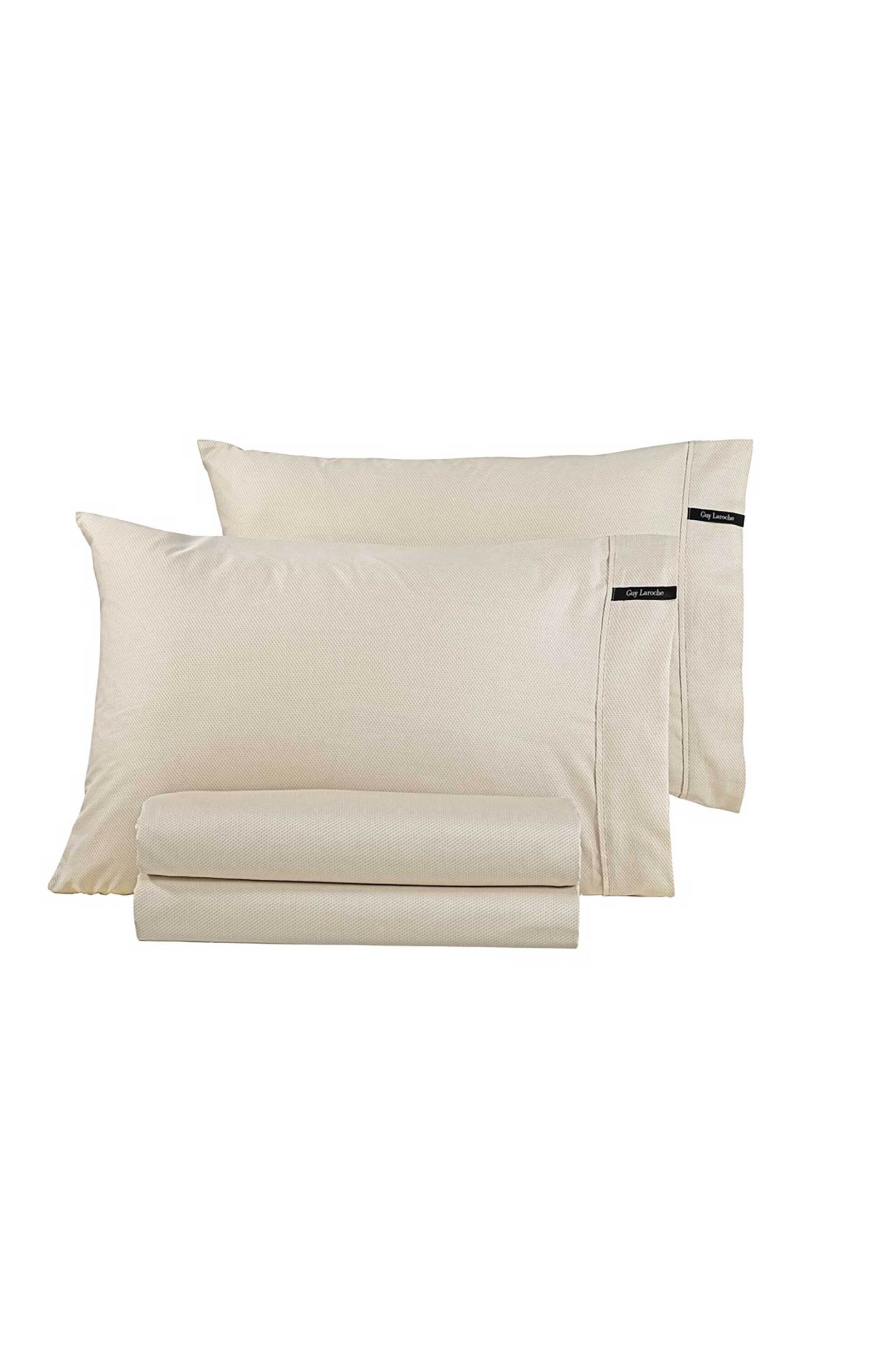 Guy Laroche Σεντόνι Διπλό Μονόχρωμο με Λάστιχο Minimal Natural 160 X 200 + 35 CM - 1110092223086