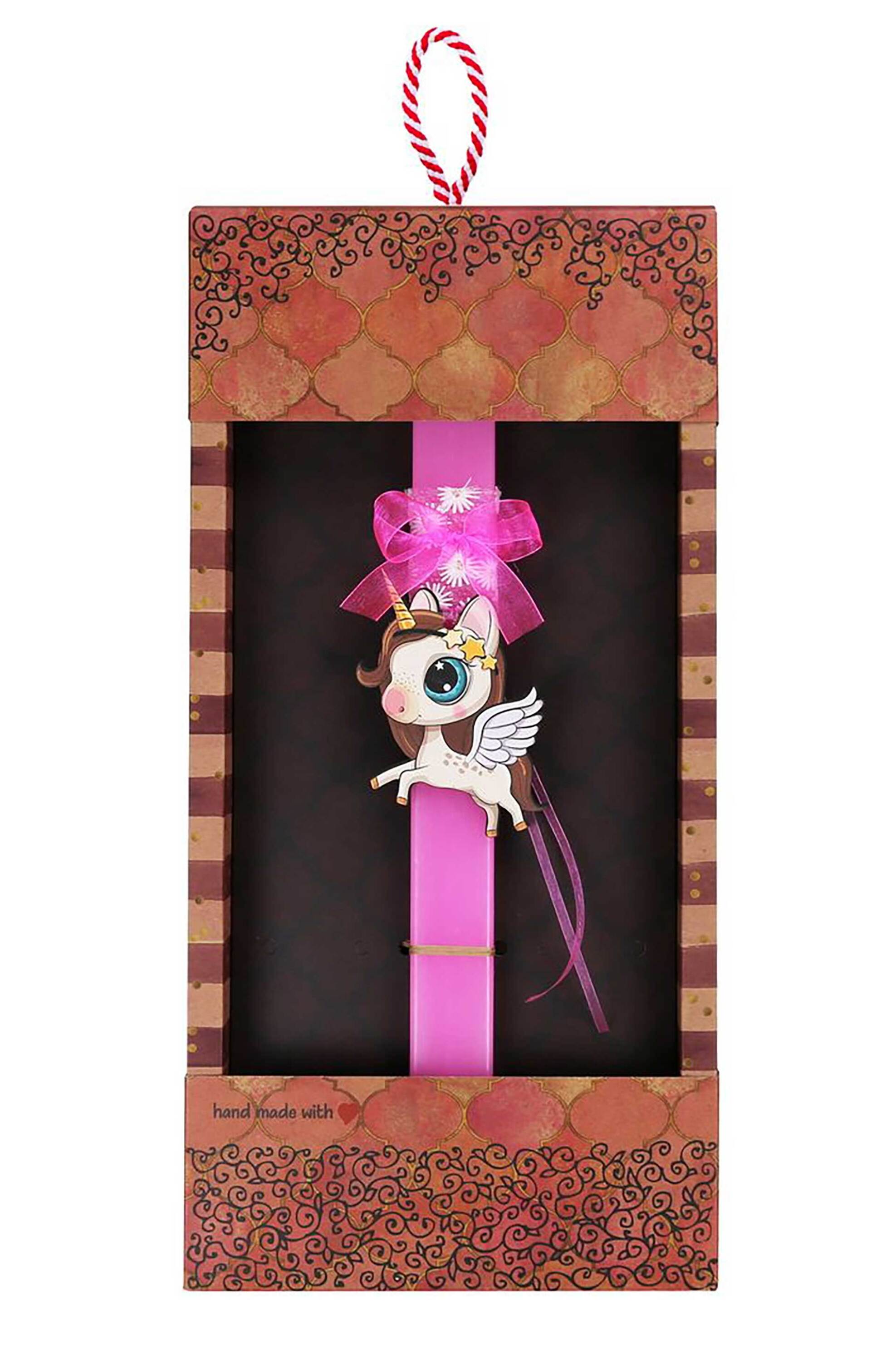 Synchronia πασχαλινή λαμπάδα Basic - Μονόκερος Με Φτερά - LA25036N