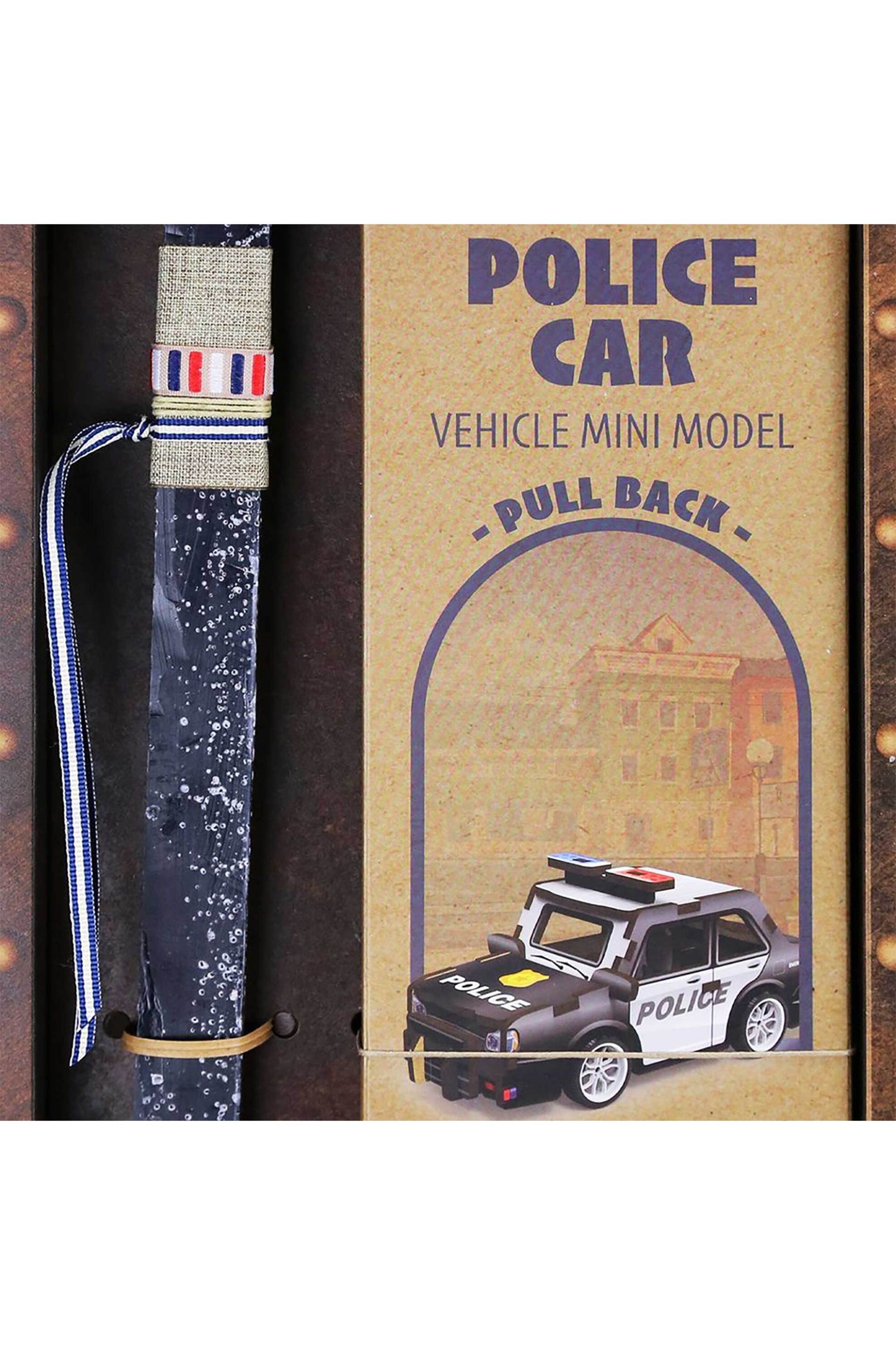 Synchronia πασχαλινή λαμπάδα μοντέλο ξύλινο pull back αστυνομικό - LA26016A φωτογραφία