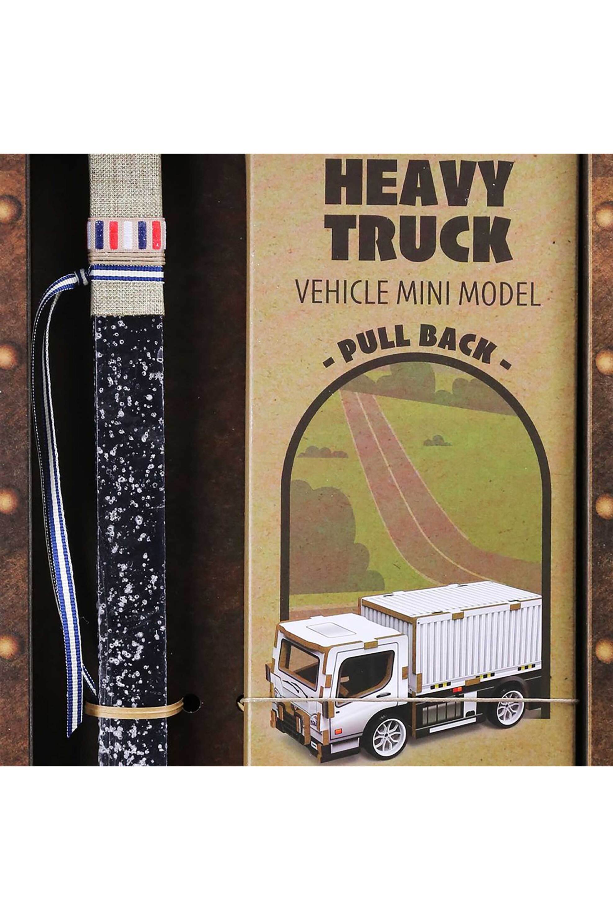 Synchronia πασχαλινή λαμπάδα μοντέλο ξύλινο pull back νταλίκα - LA26016F φωτογραφία