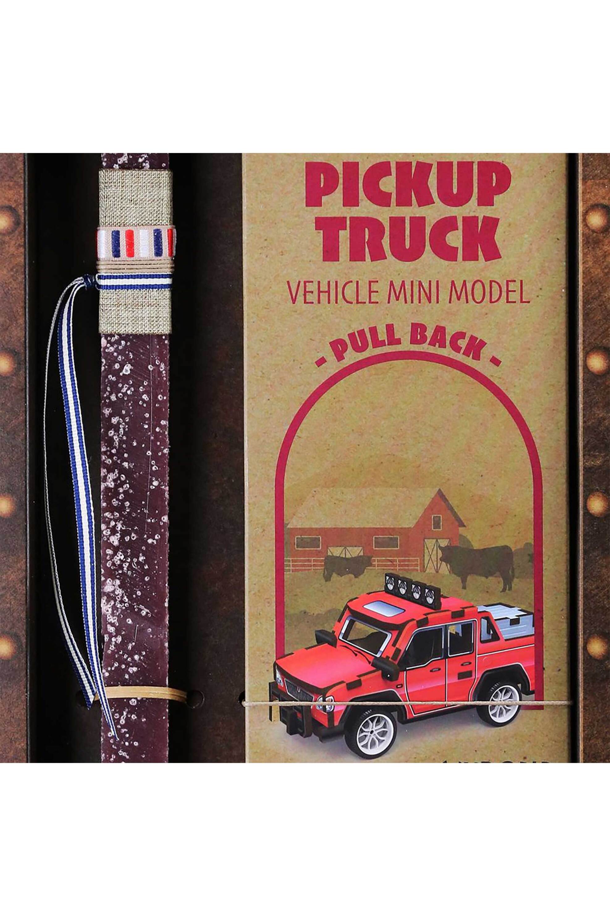 Synchronia πασχαλινή λαμπάδα μοντέλο ξύλινο pull back pickup truck - LA26016G φωτογραφία