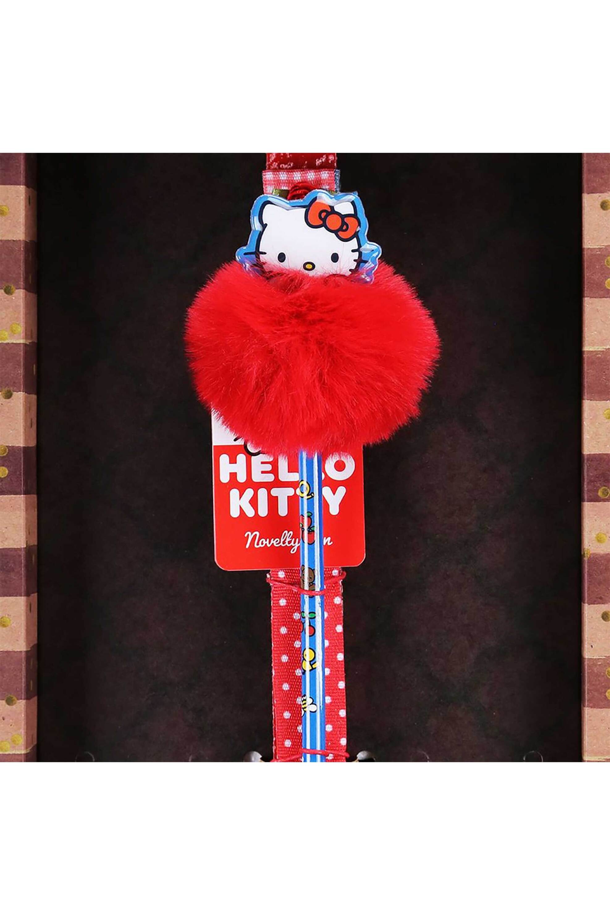 Synchronia πασχαλινή λαμπάδα στυλό pom-pom Hello Kitty κόκκινο - LA26021B φωτογραφία