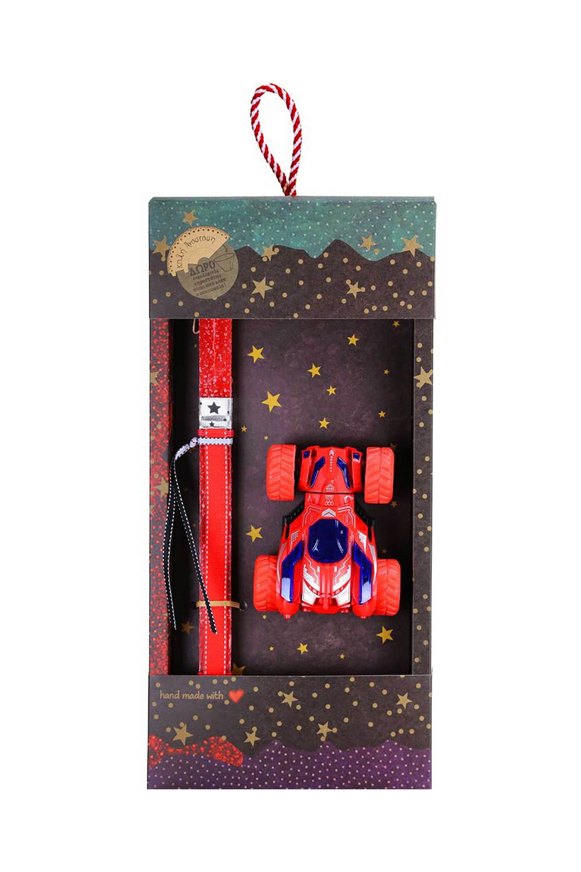 Synchronia πασχαλινή λαμπάδα formula rotation κόκκινο - LA26023C