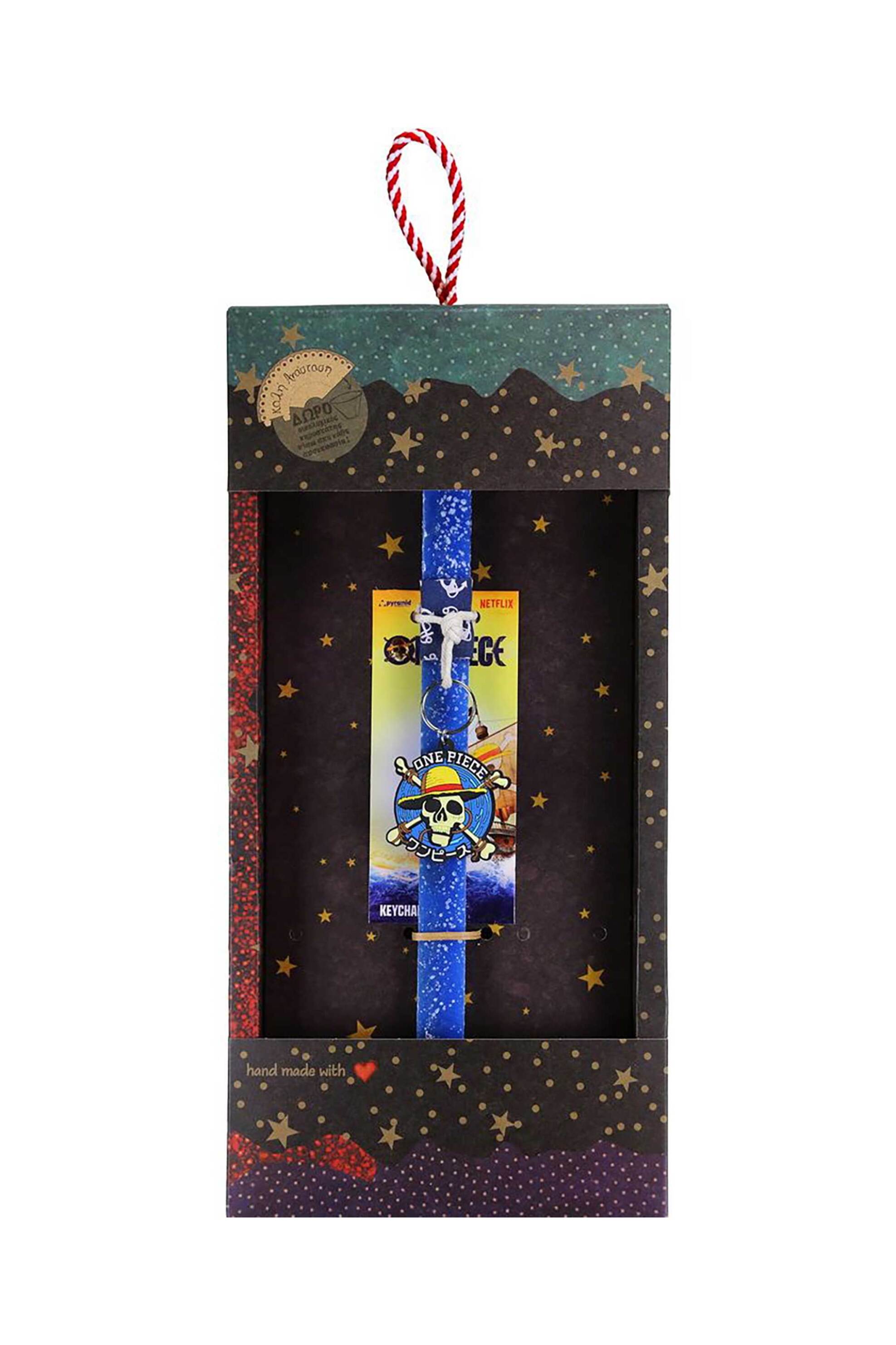 Synchronia πασχαλινή λαμπάδα μπρελόκ One Piece σιέλ - LA26030B