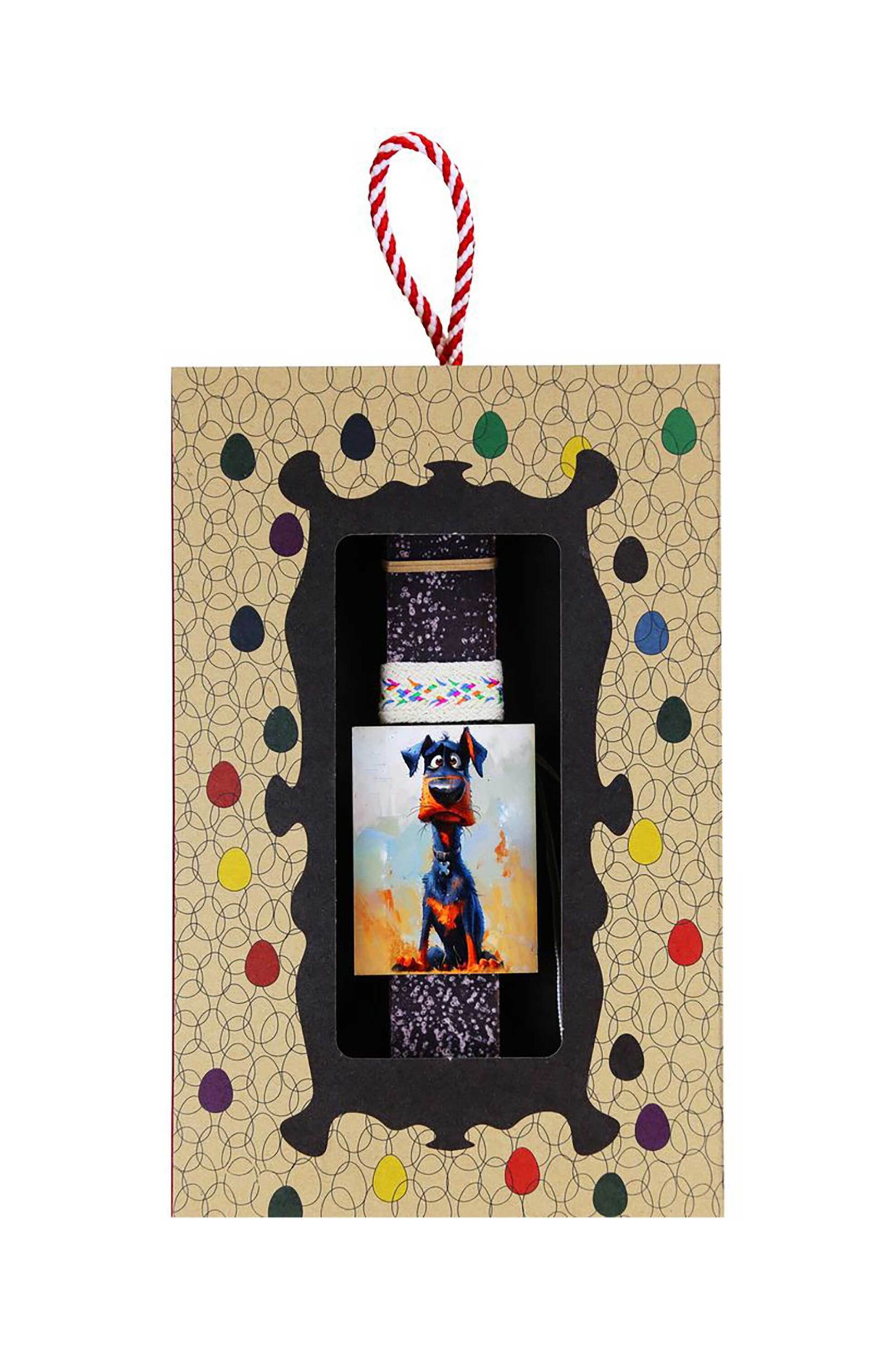 Synchronia πασχαλινή λαμπάδα μαγνητάκι pet σκύλος blacky - LA26031A