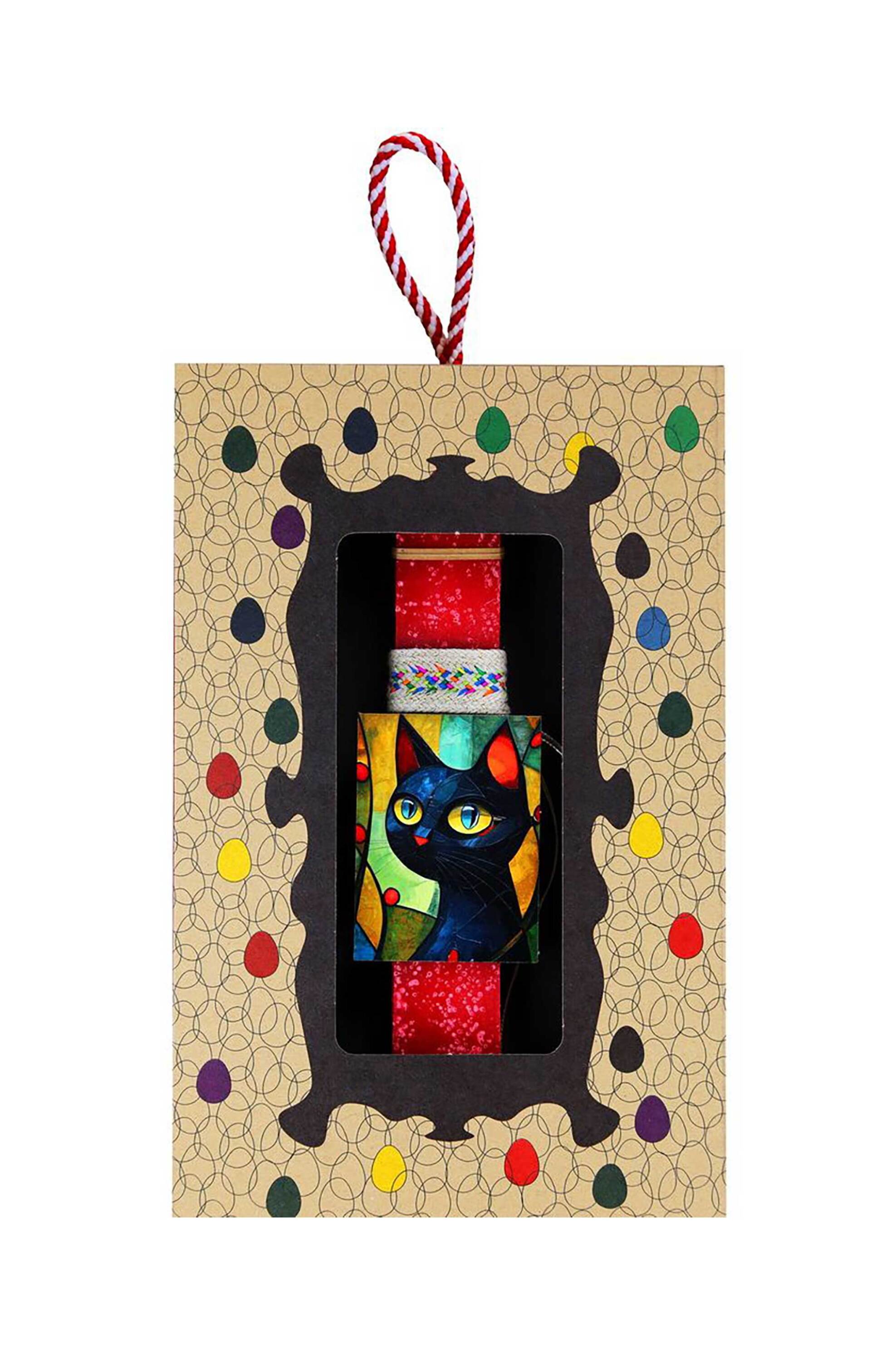 Synchronia πασχαλινή λαμπάδα μαγνητάκι pet γάτα πρόσωπο - LA26031C