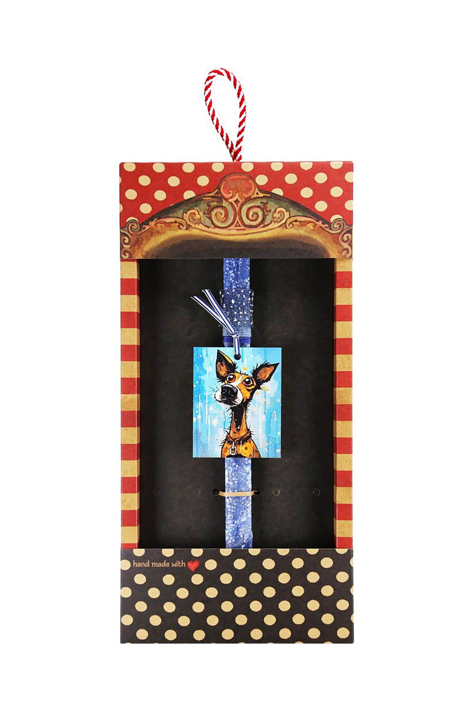 Synchronia πασχαλινή λαμπάδα καδράκι pet σκύλος - LA26032A