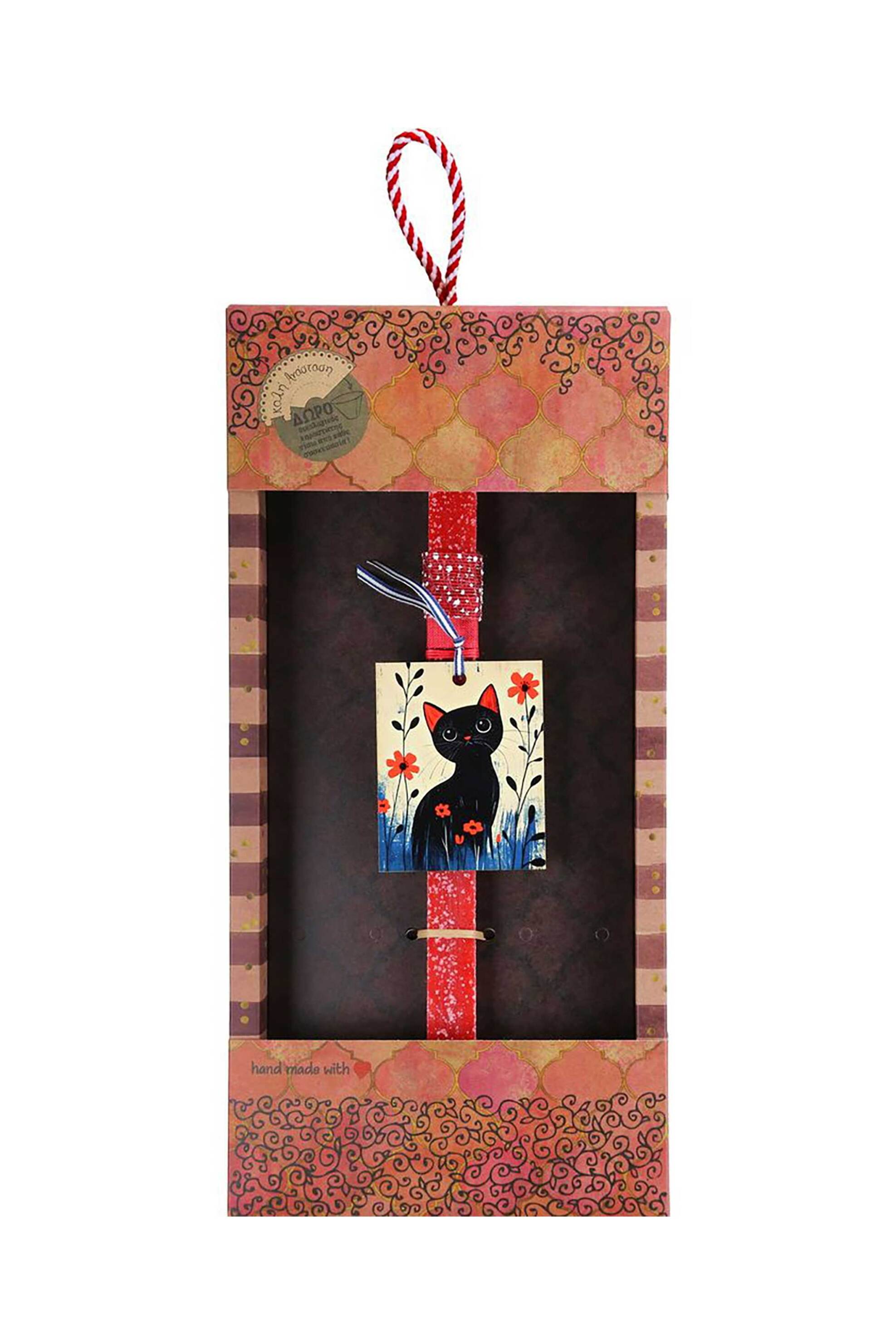 Synchronia πασχαλινή λαμπάδα καδράκι pet γάτα - LA26032B