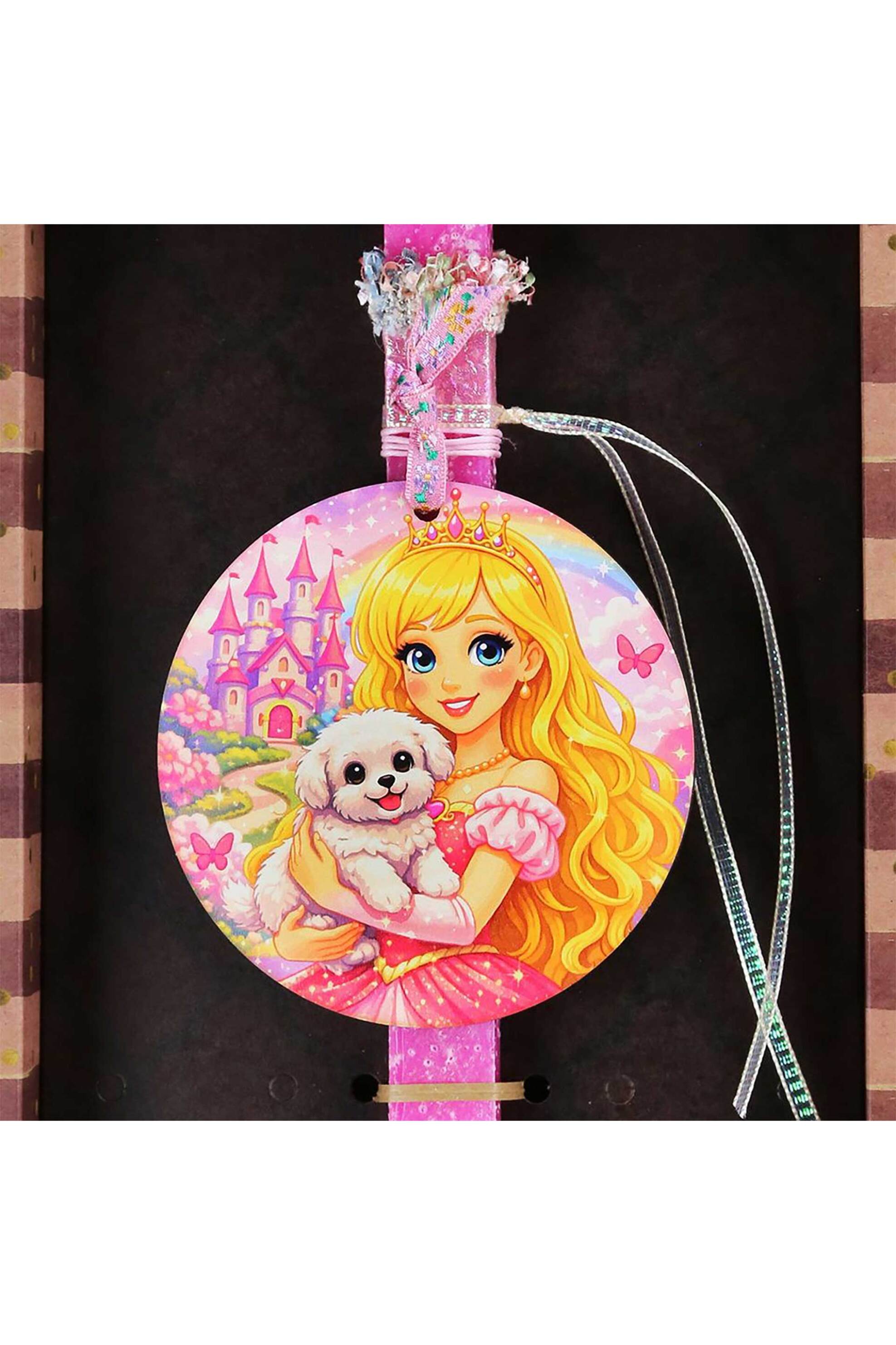 Synchronia πασχαλινή λαμπάδα πριγκίπισσα με σκυλάκι - LA26033A φωτογραφία