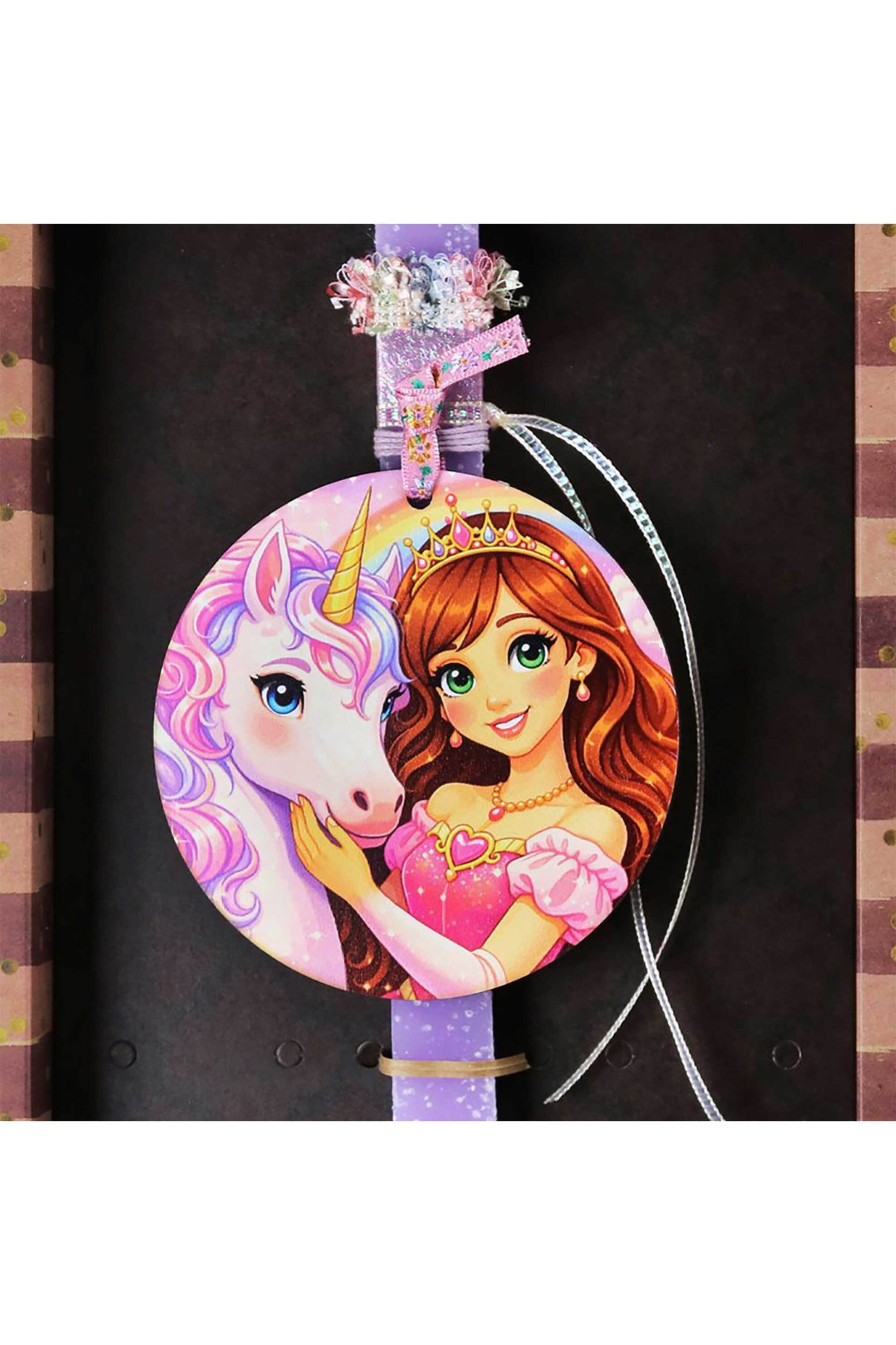 Synchronia πασχαλινή λαμπάδα πριγκίπισσα με μονόκερο - LA26033B φωτογραφία