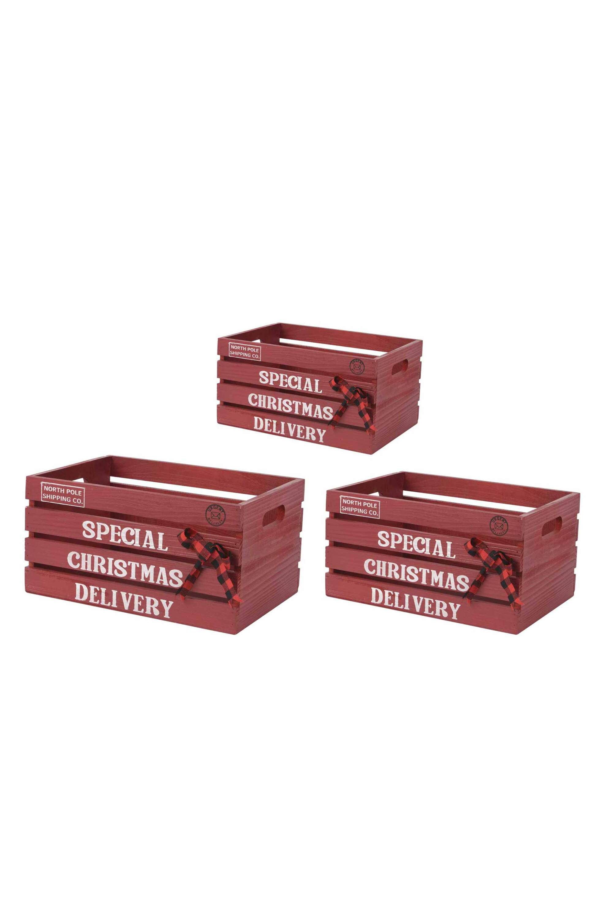 KAEMINGK Kaemingk χριστουγεννιάτικο διακοσμητικό "crate pinewood" 40 x 30 x 25 cm (L) - 760252-L