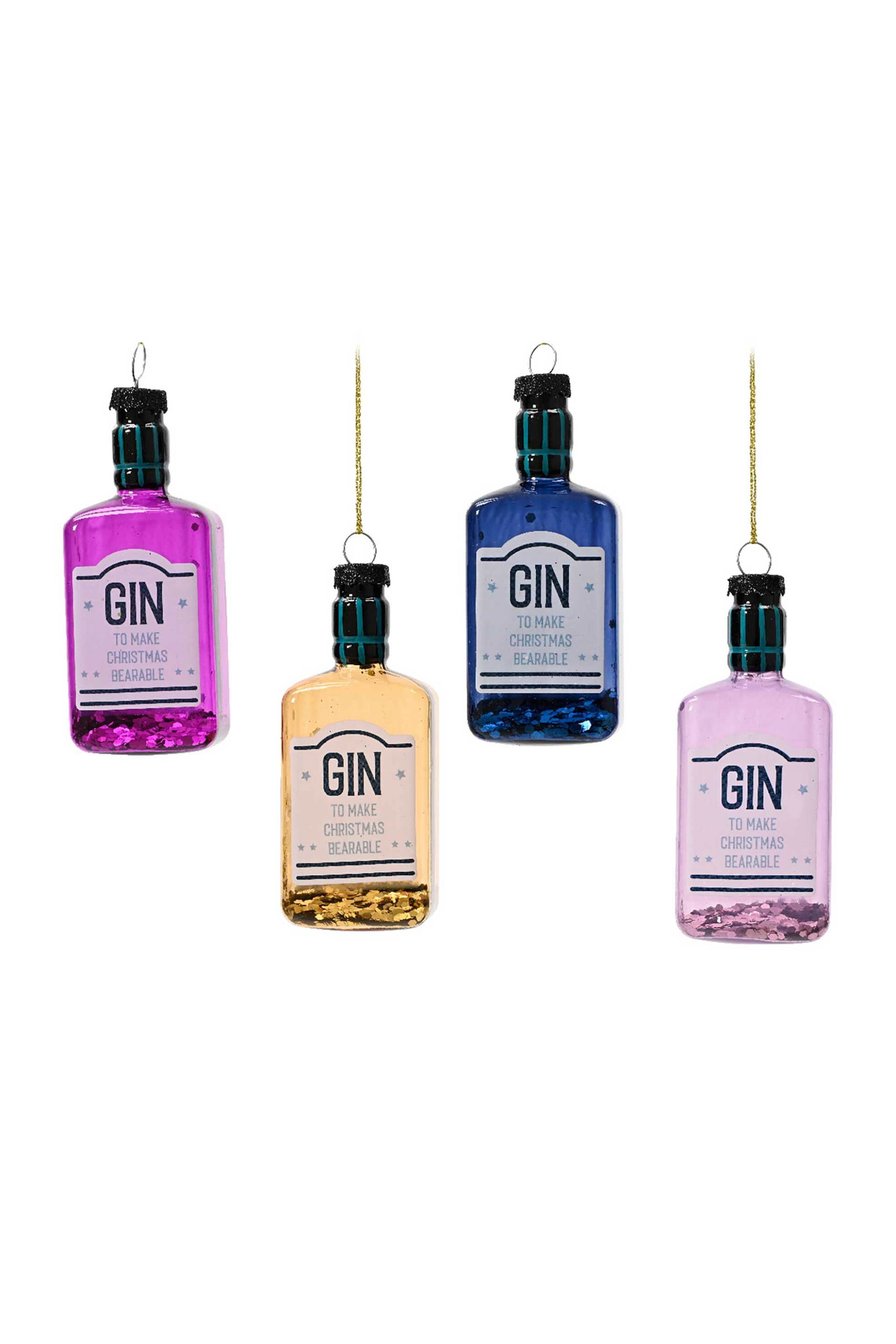 KAEMINGK Kaemingk χριστουγεννιάτικο γυάλινο στολίδι gin 11 x 4,5 x 3,2 cm - 120900