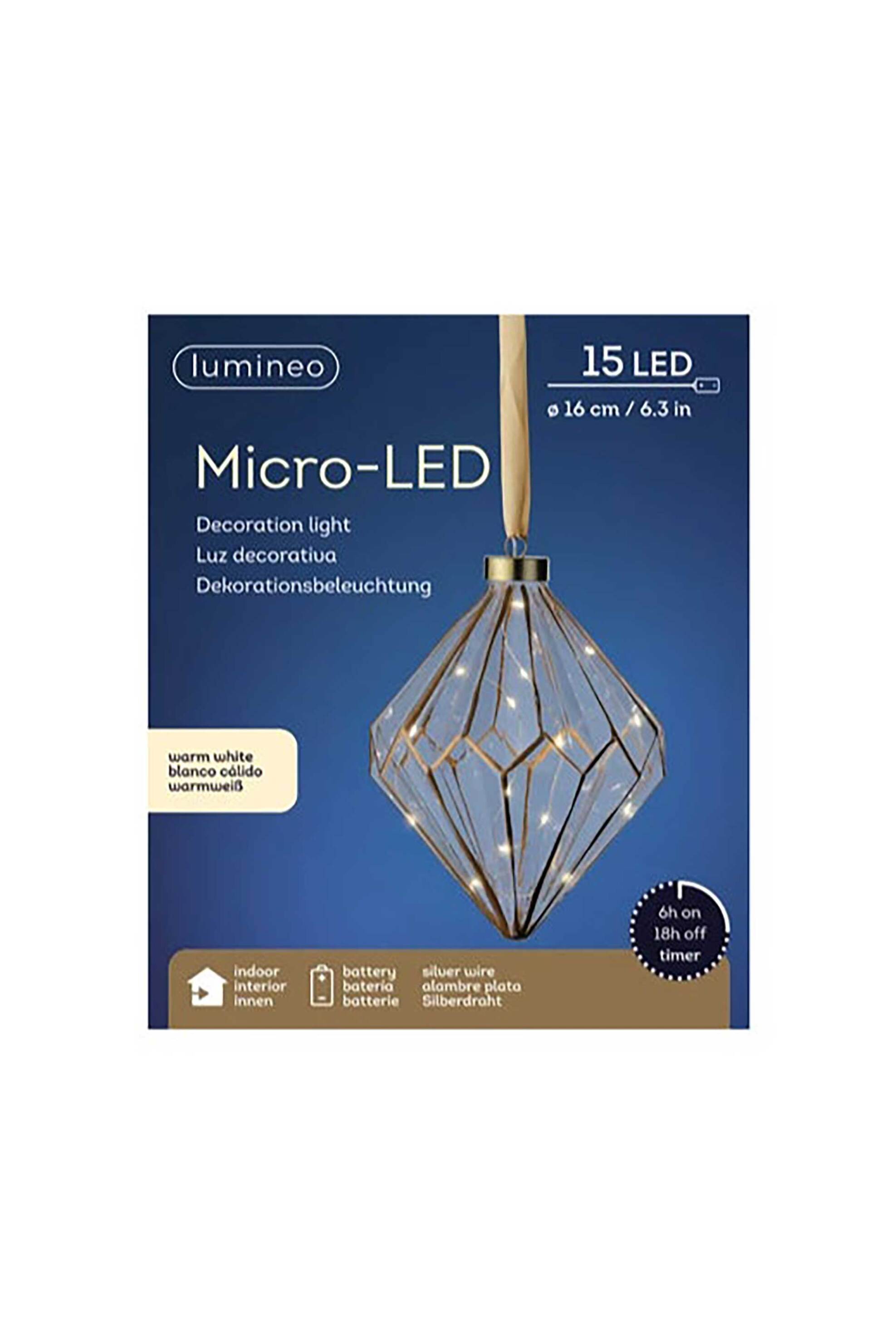 Kaemingk χριστουγεννιάτικο διακοσμητικό με led Diamond 16 x 20 cm - 487587 φωτογραφία