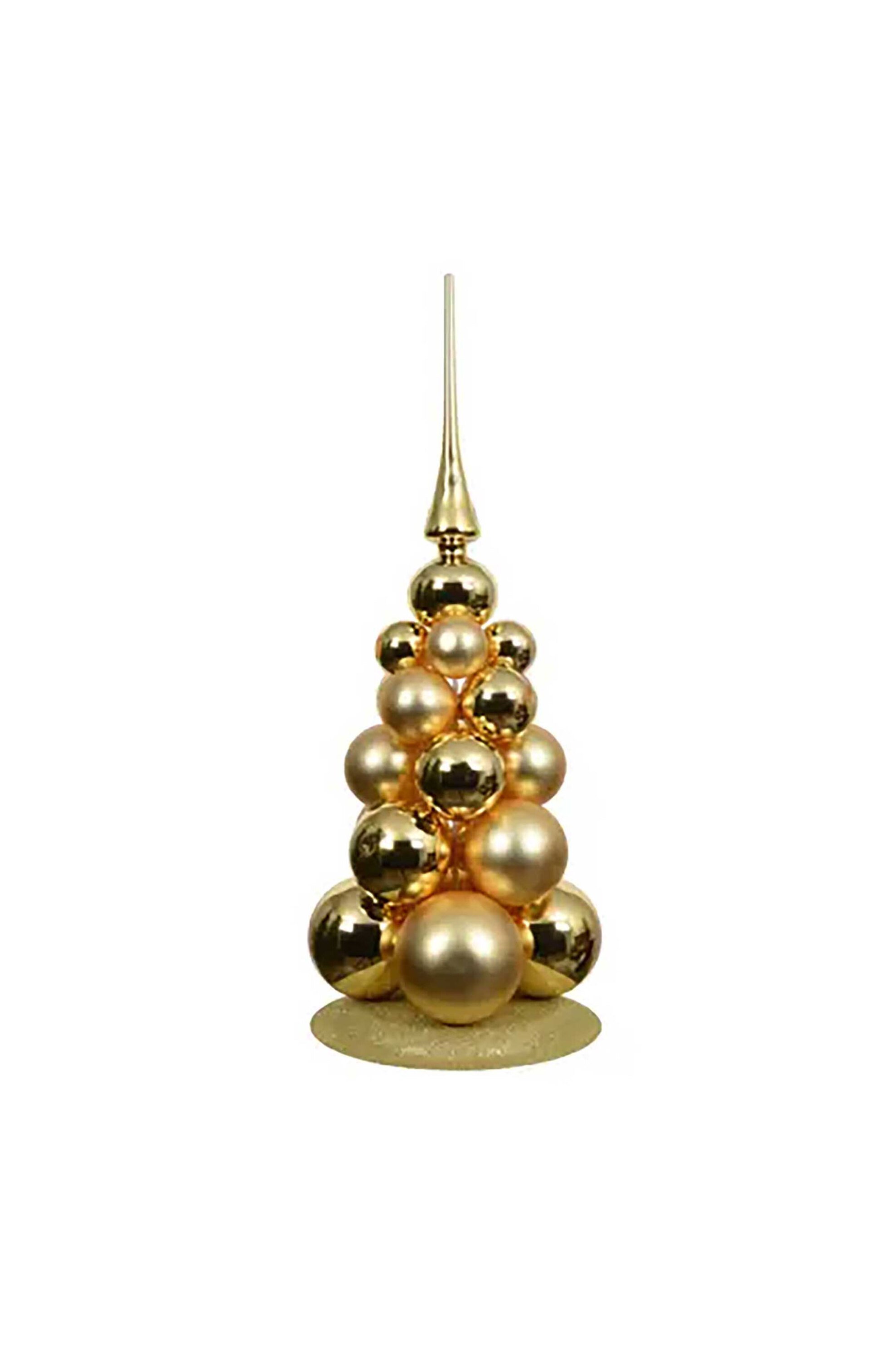 KAEMINGK Kaemingk χριστουγεννιάτικο γυάλινο διακοσμητικό "light gold" 4 cm - 130051