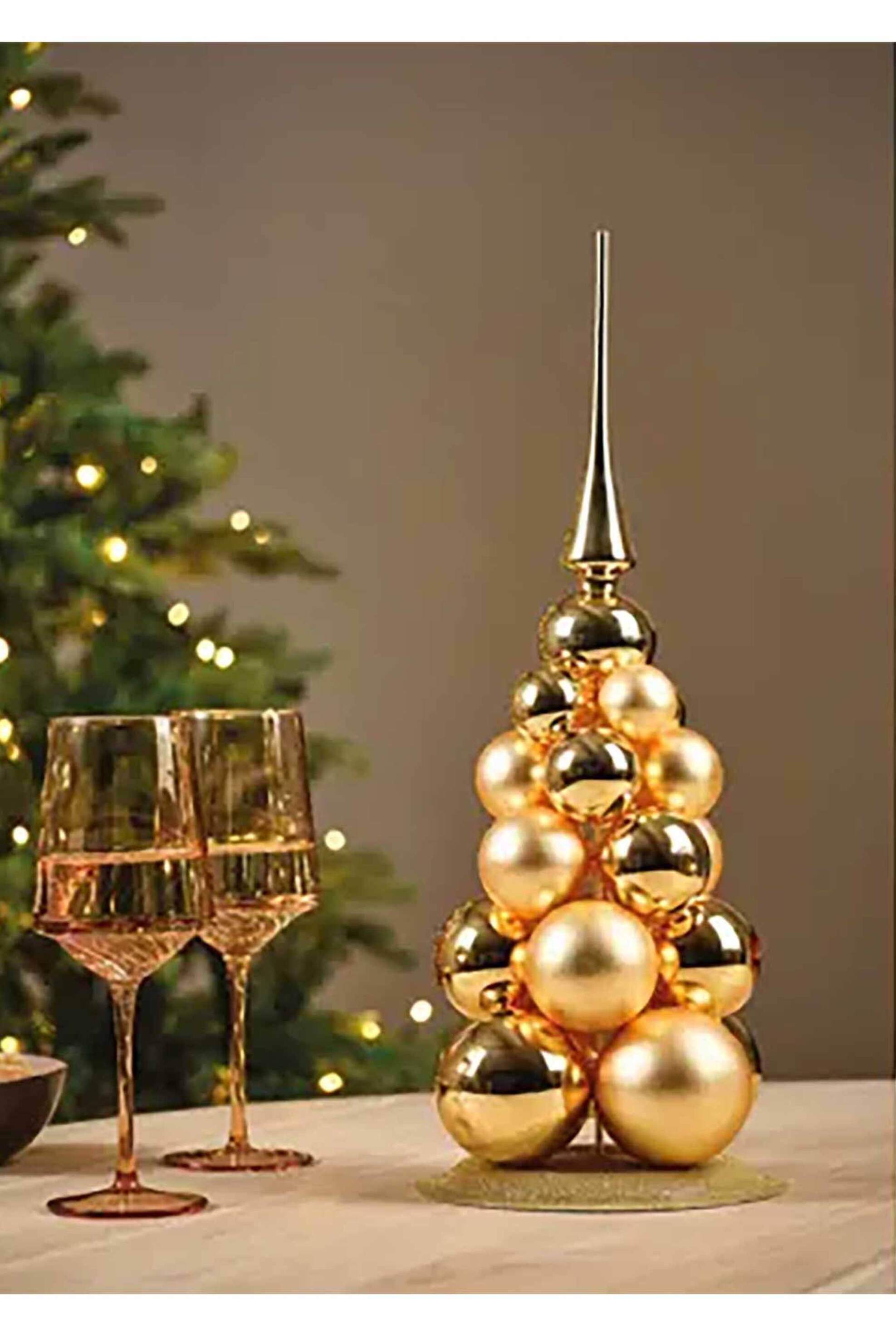 Kaemingk χριστουγεννιάτικο γυάλινο διακοσμητικό "light gold" 4 cm - 130051 φωτογραφία